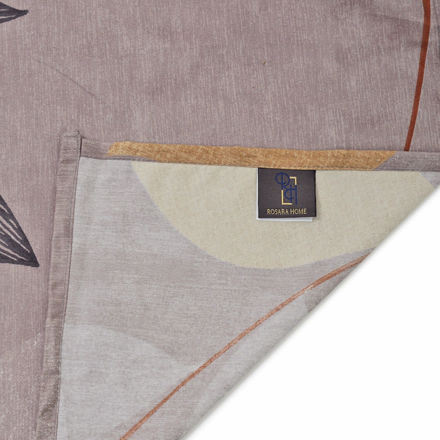 Brown Floral 180 TC Flat 1 Queen  Bedsheet with 2 Pillow Covers