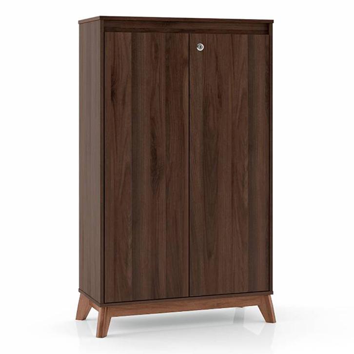 Webster 24 Pair Shoe Rack in Walnut Finish