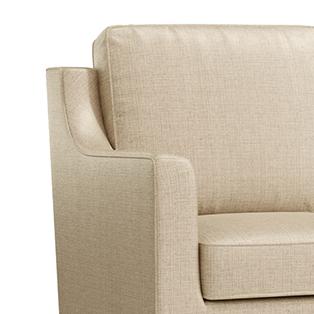 Abbey 2 Seater Fabric Sofa in Pearl Colour
