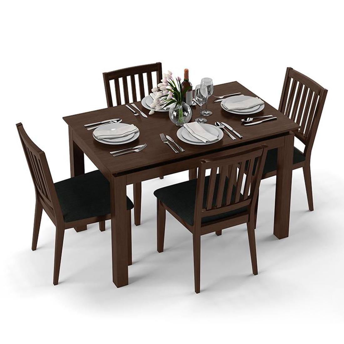Diner 4 Seater Dining Table Set (With Upholstered Chairs)
