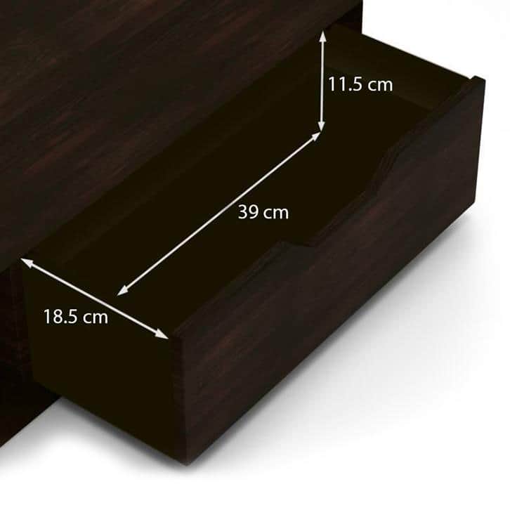 Sawyer Solid Wood Wall Mounted TV Unit in Mahogany Finish