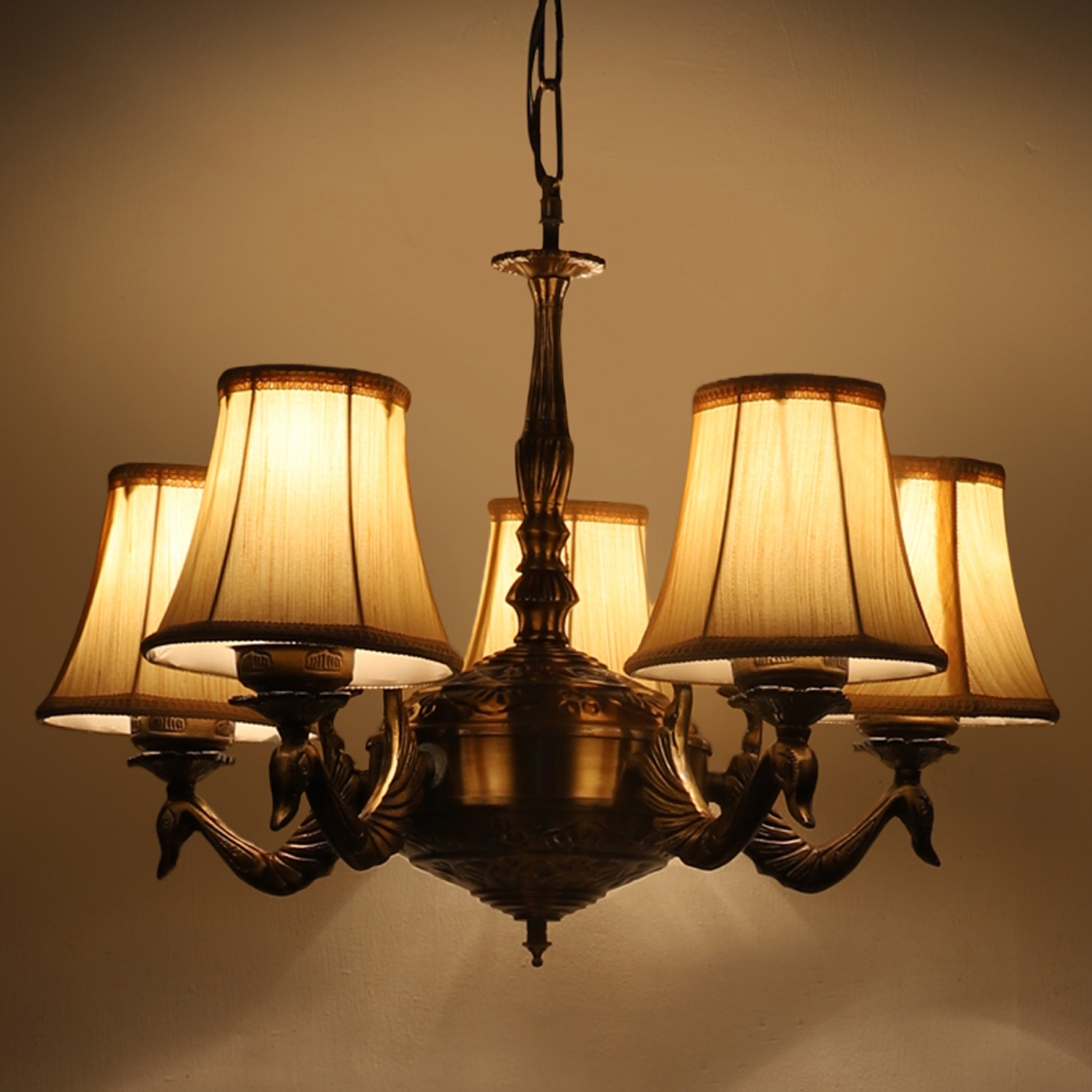 Devansh Gold Wall Mounted Lamp With Black Cotton Shade