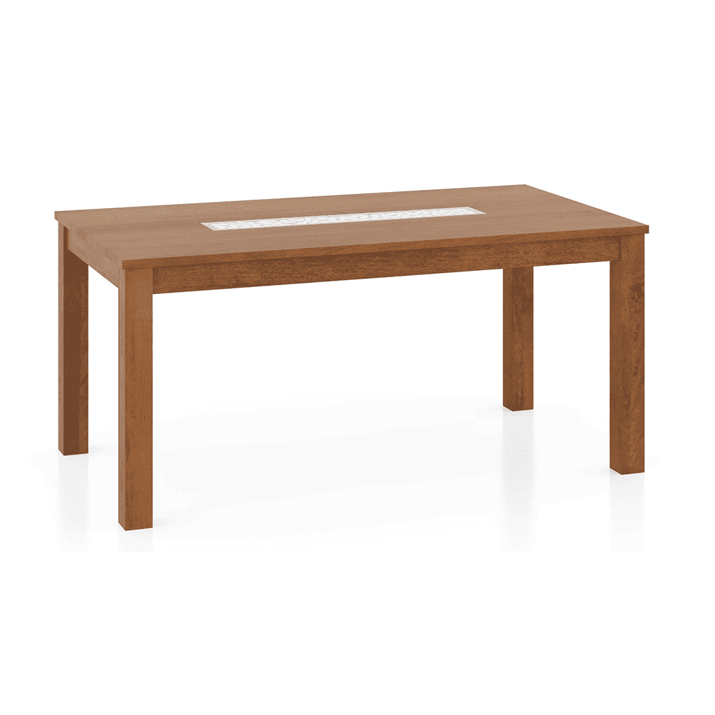 Brighton XL 6 Seater Dining Table In Amber Walnut Finish