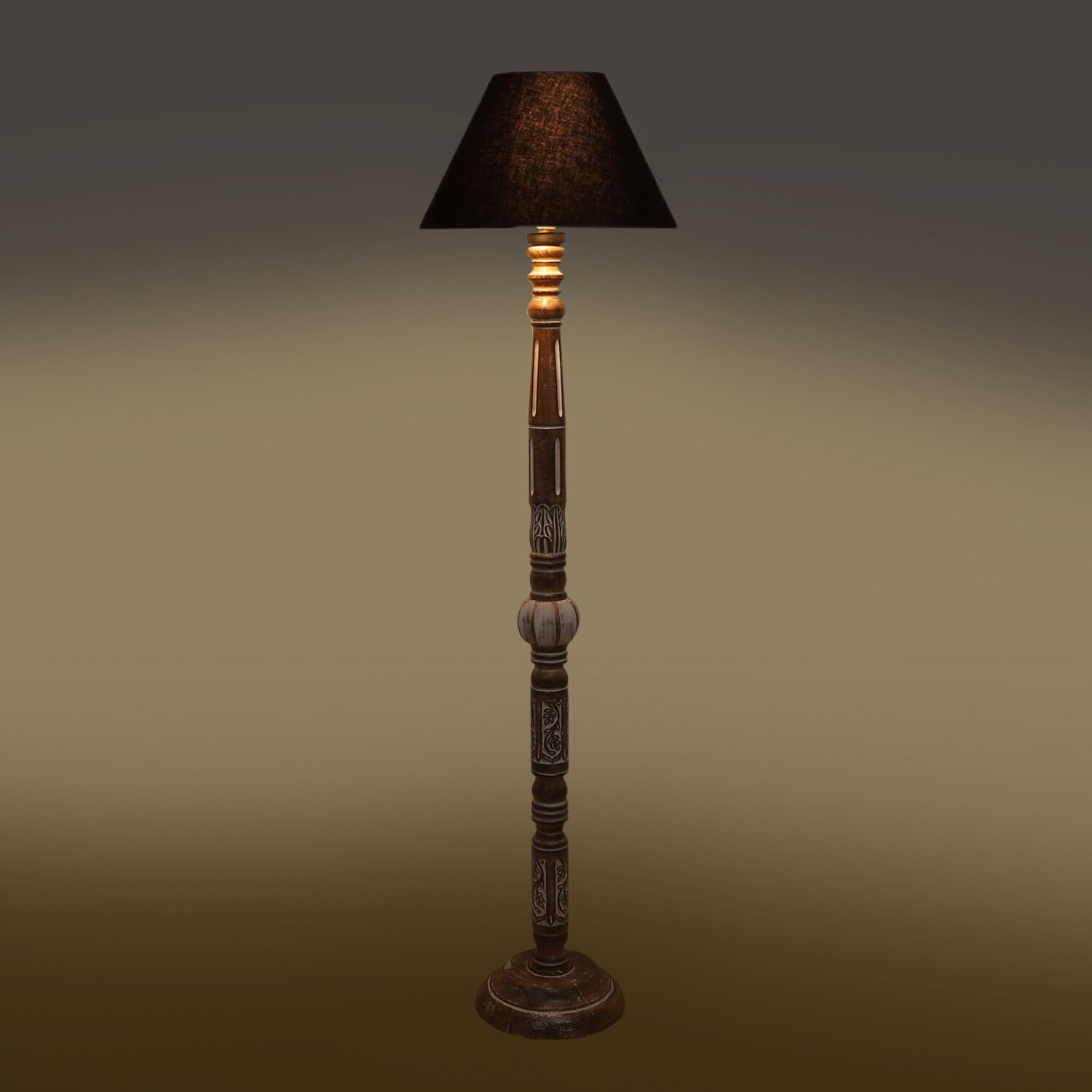Devansh Wooden Floor Lamp