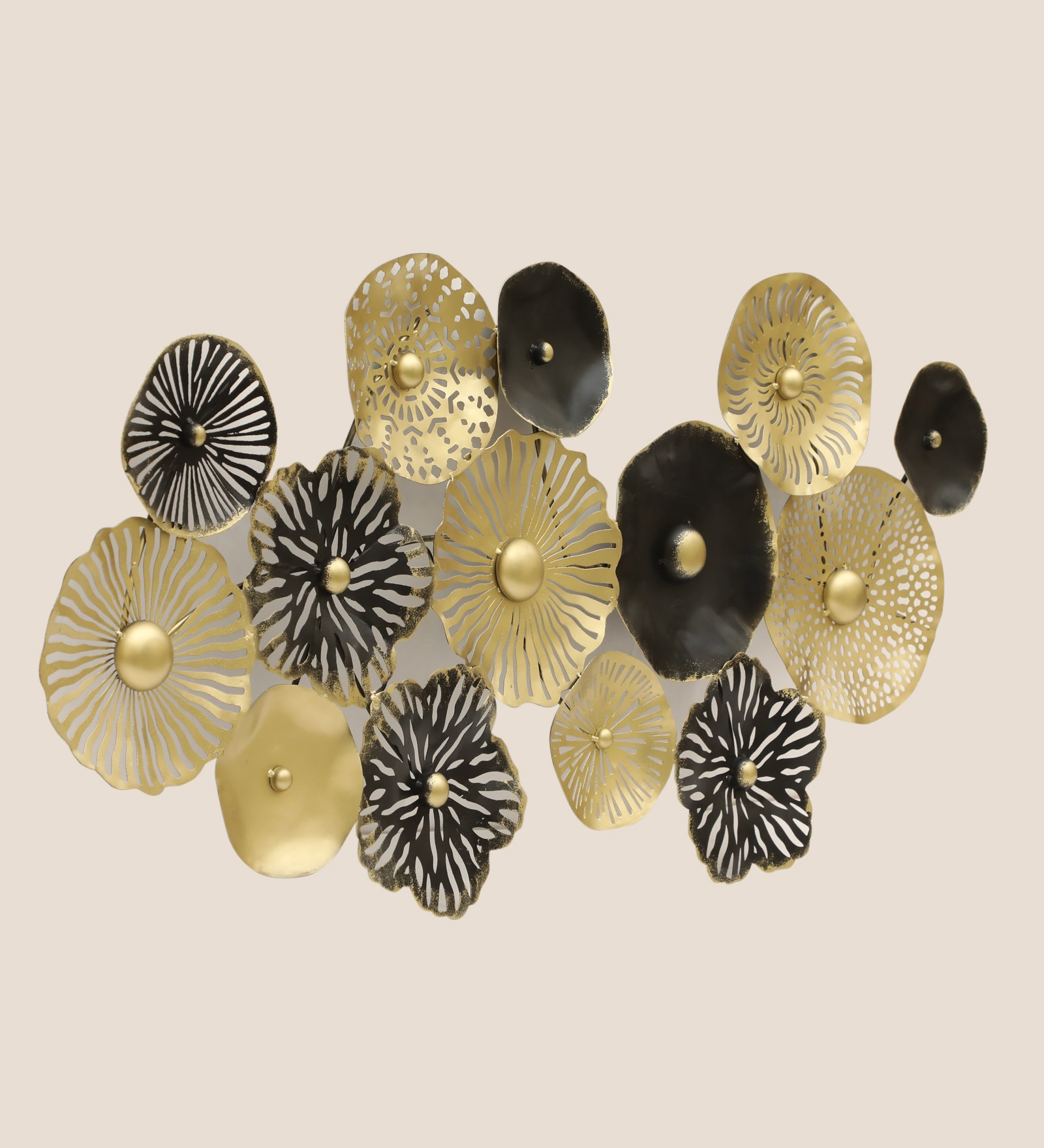 W-Alora Abstract Metal Wall Decor in Multicolor Set of 1 - Vedas Exports