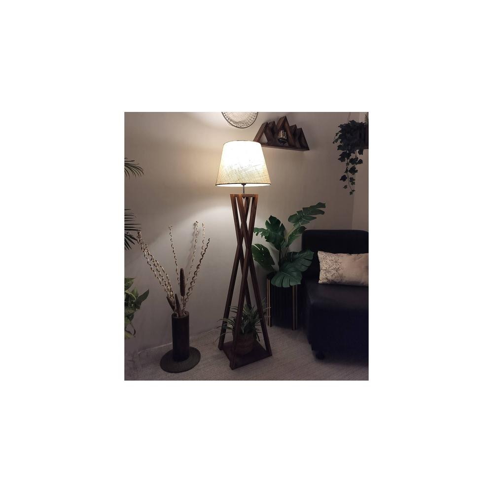 Monica Beige Jute Floor Lamp with Beige Jute Base