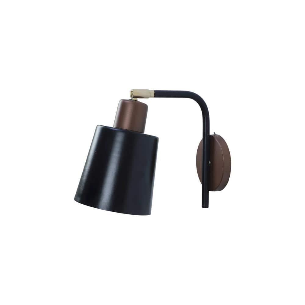 Two-Way Black Metal Wall Light