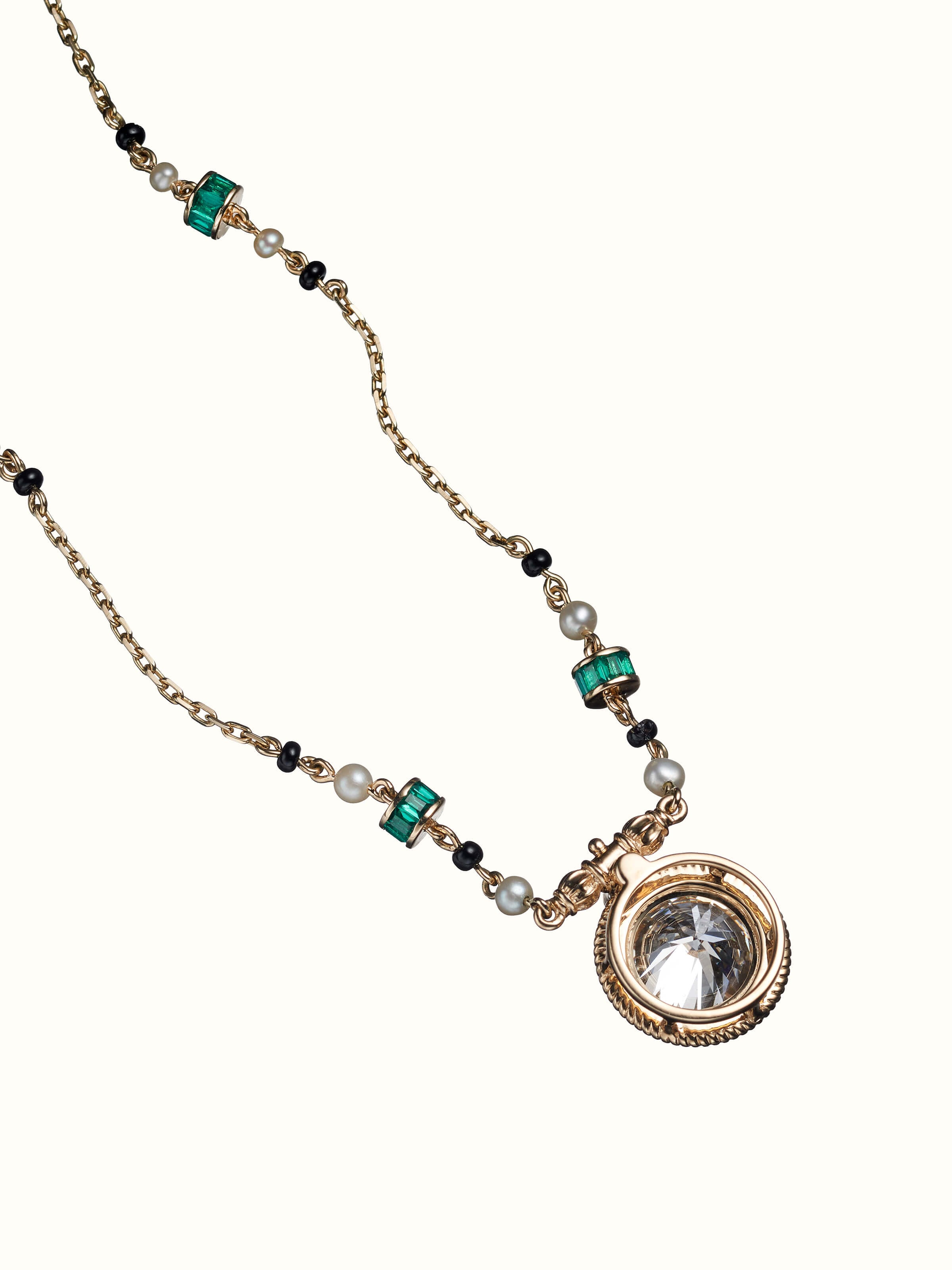 Open Setting 14 karat Gold Mangalsutra