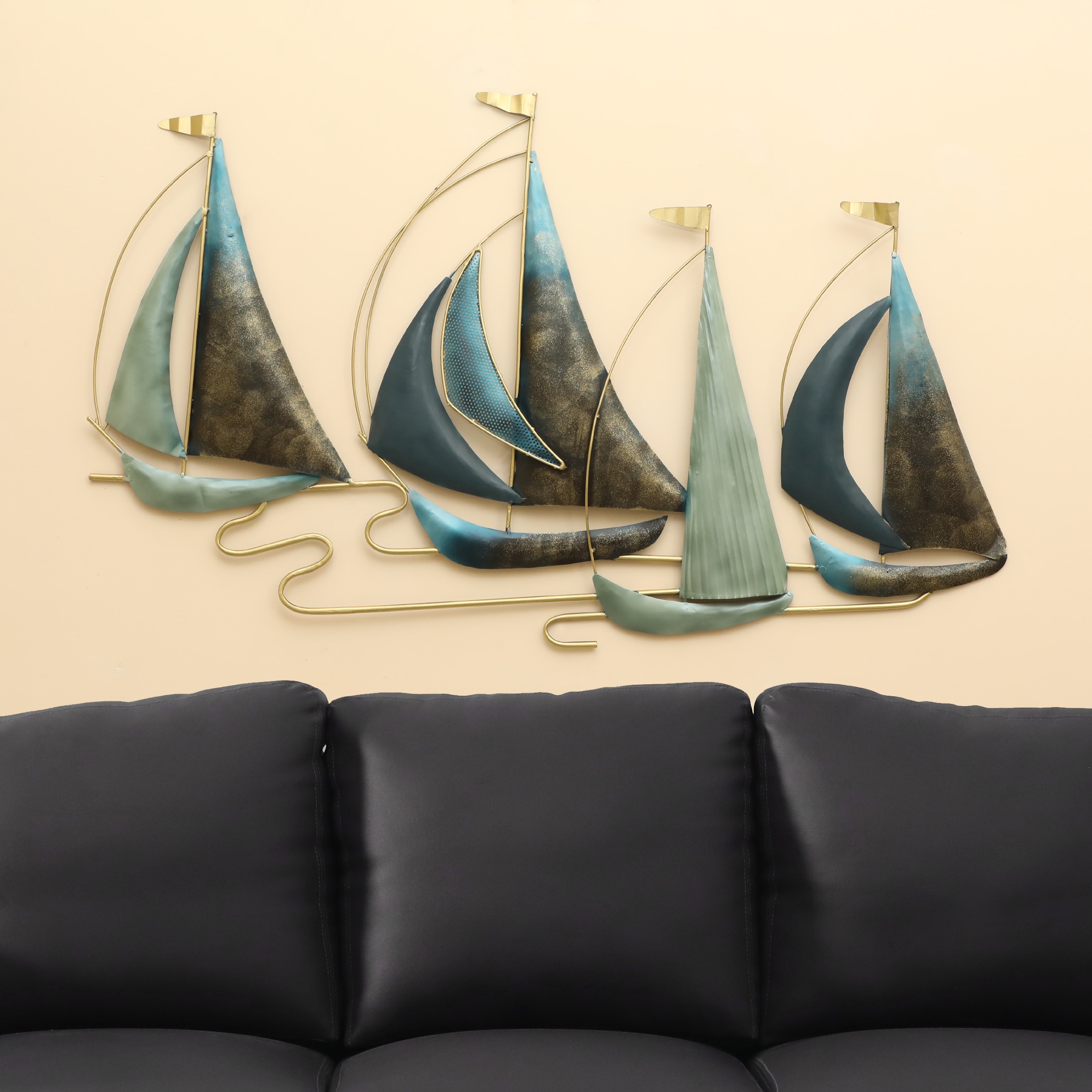 W-Neptune Abstract Metal Wall Decor in Multicolor Set of 1