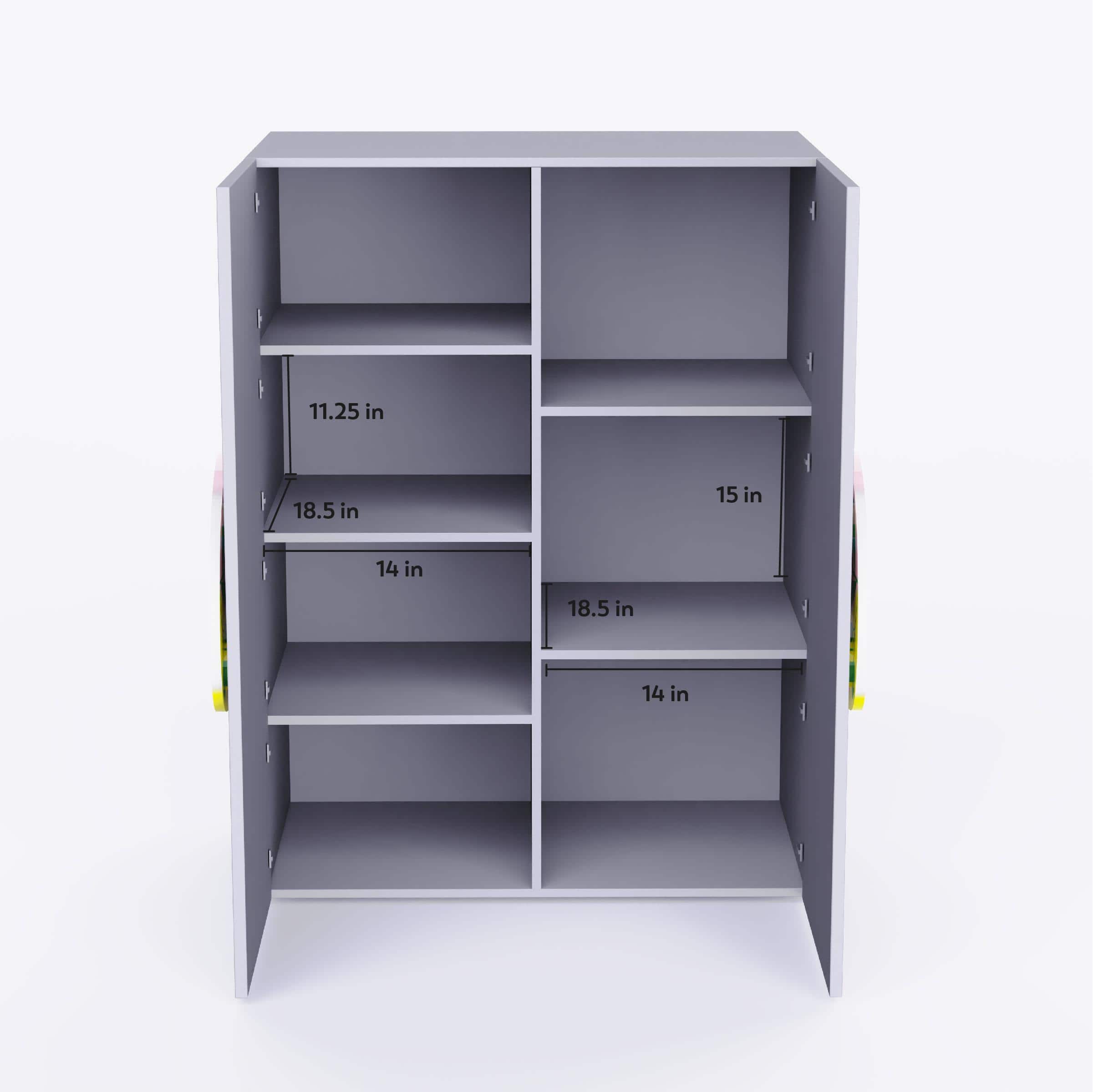 Fly Away Cabinet Storage In Light Grey Colour