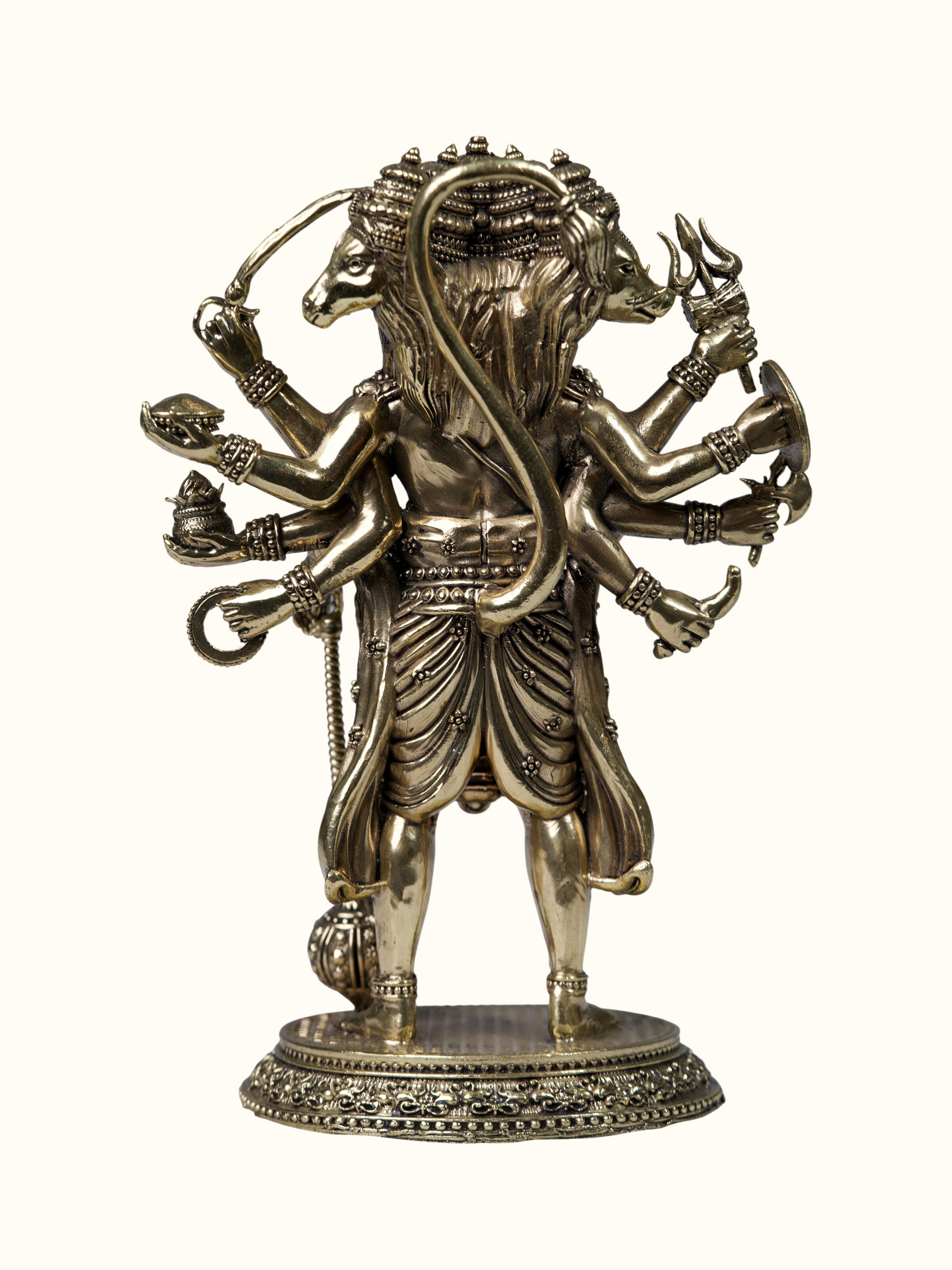 Brass Panchmukhi Hanuman Standing Idol