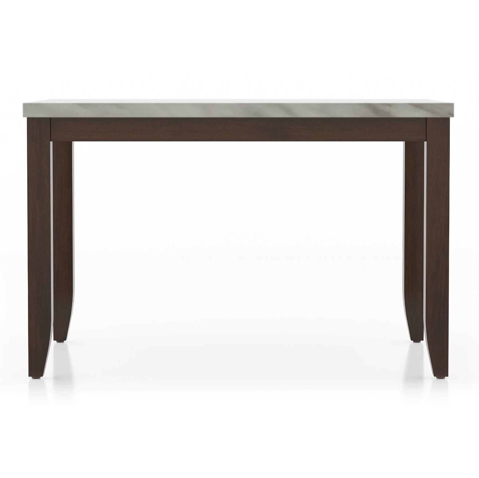 Matteo Stone 4 Seater Dining Table In Dark Walnut Finish