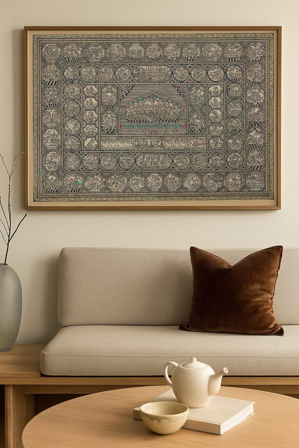 Pattachitra Lord Krishna Leela Painting