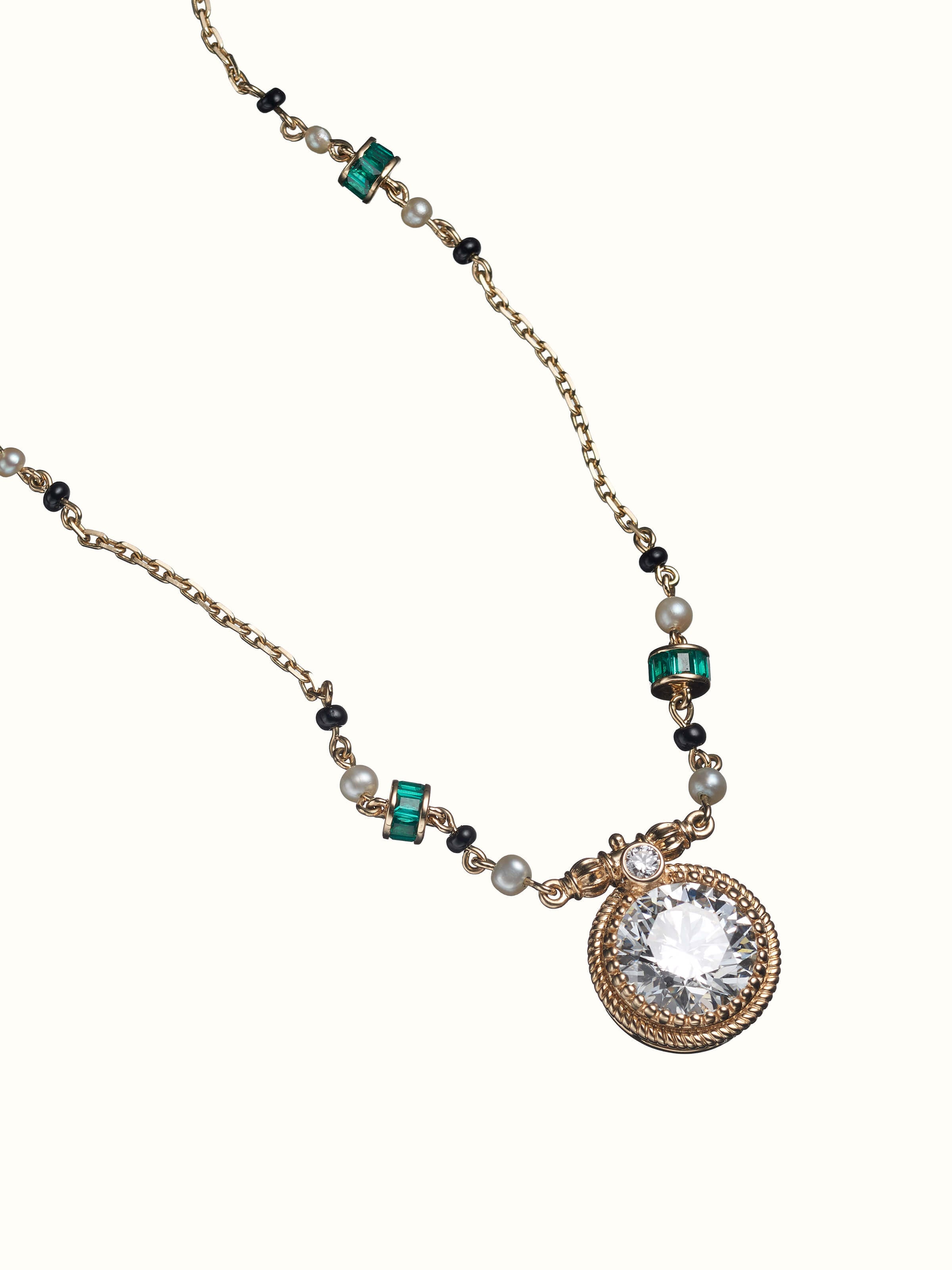 Open Setting 14 karat Gold Mangalsutra