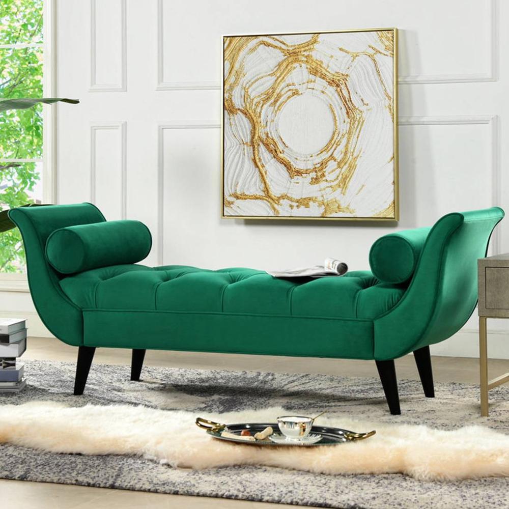 Foten 2 Ottoman with Storage Color in Green