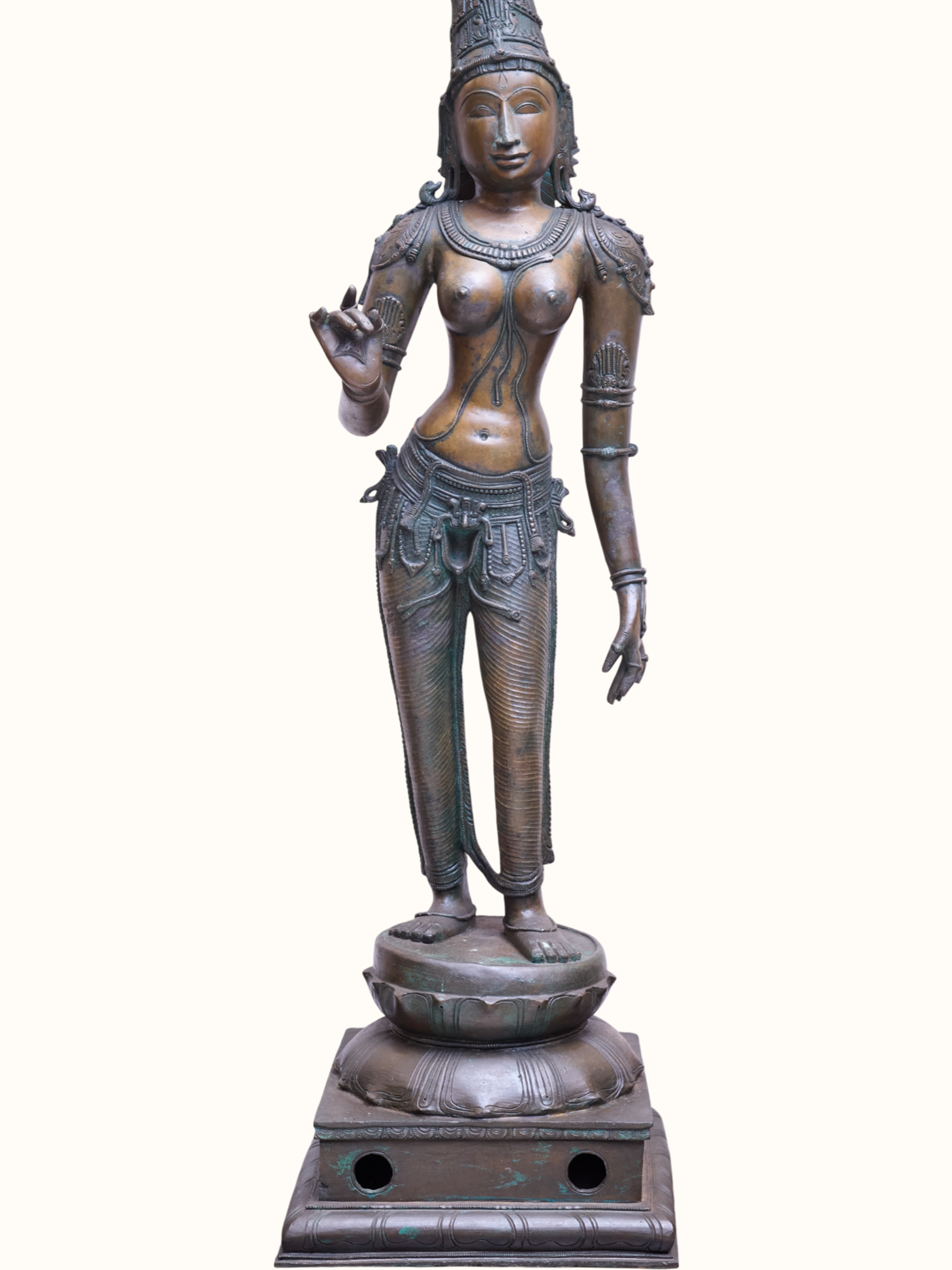 Bronze Cast Parvati Devi Idol