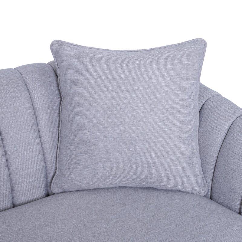 Mid Century Fabric Sofa (Grey)