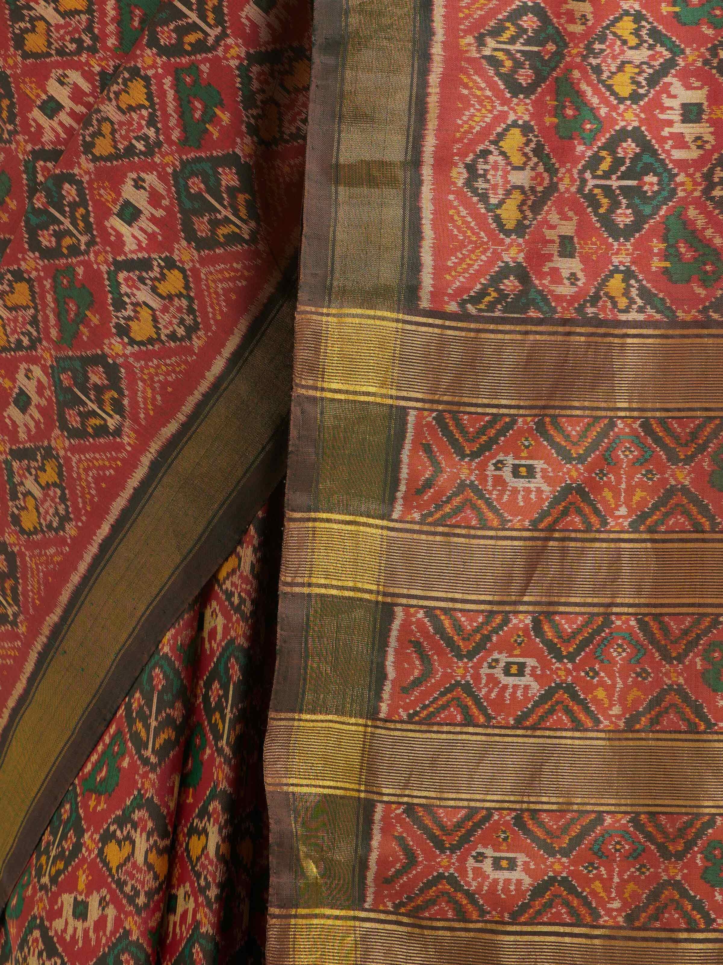 Silk Patola Single Ikat Saree