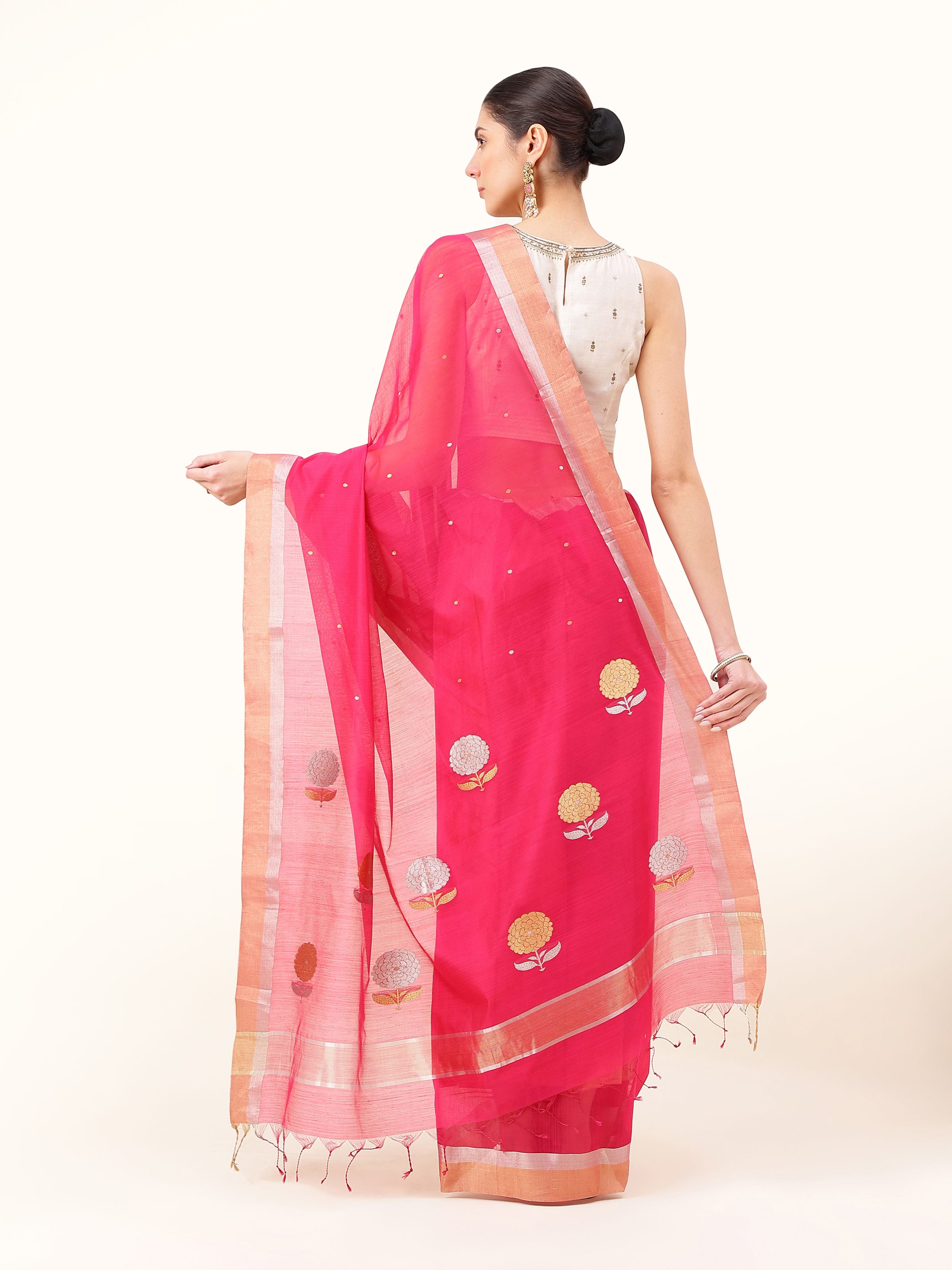 Naisha Cotton Silk Chanderi Saree