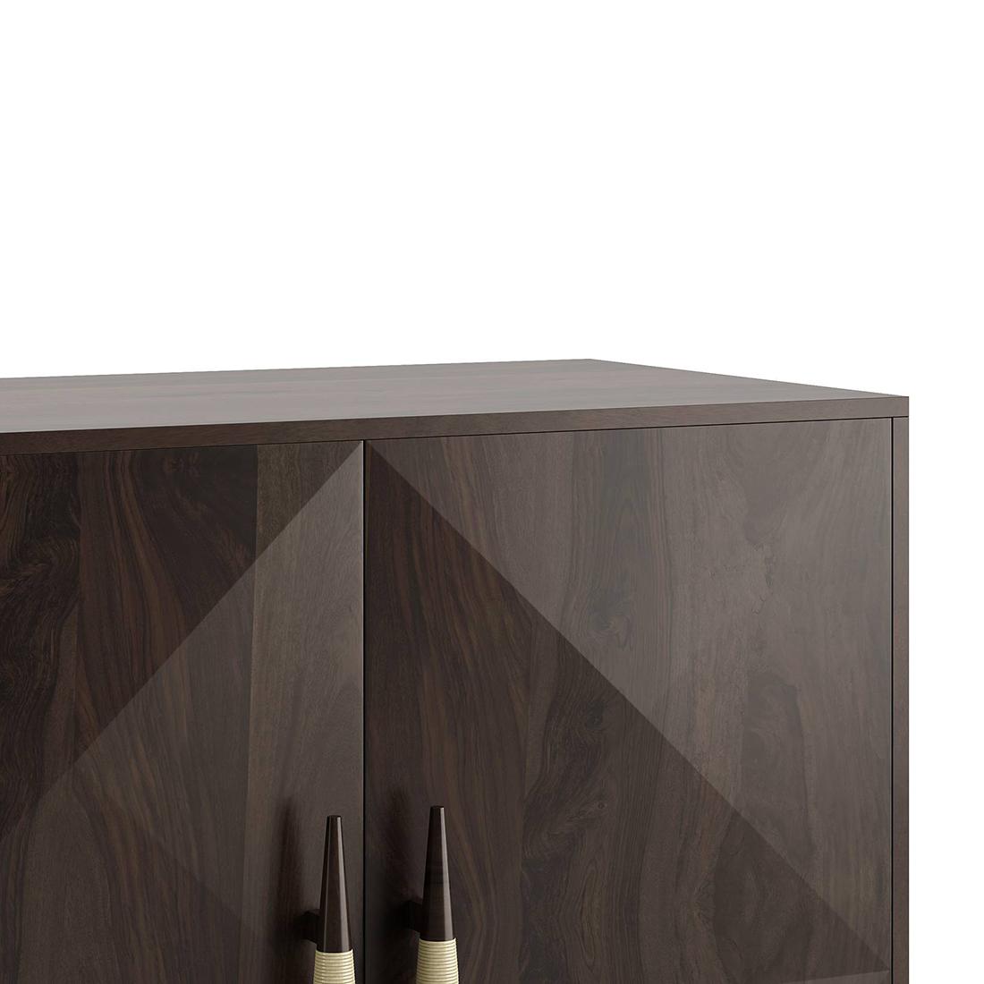 Satori Solid Wood Bar Cabinet in Semi Gloss Finish