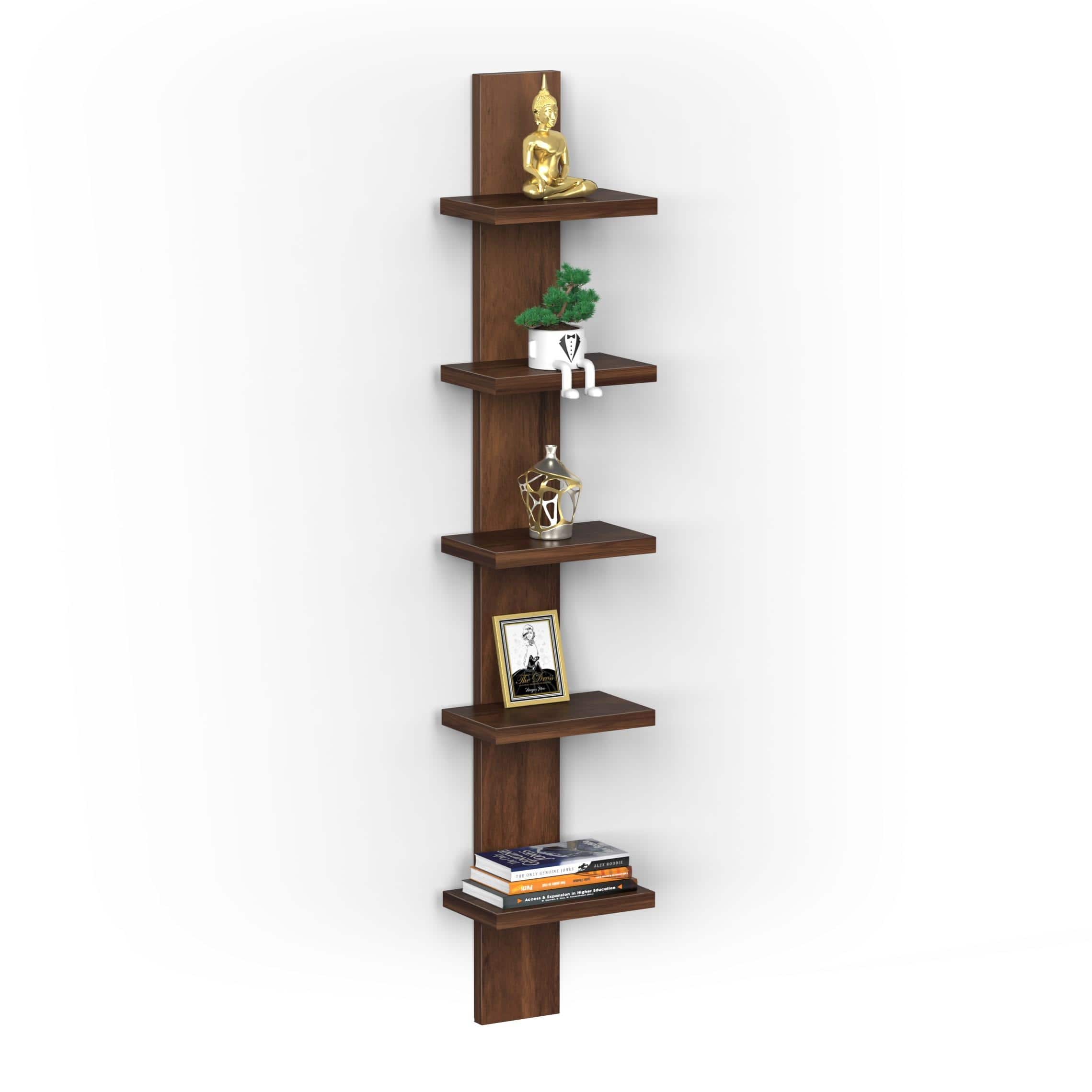 Louis Engineered Wood Wall In Brown Maple Finish