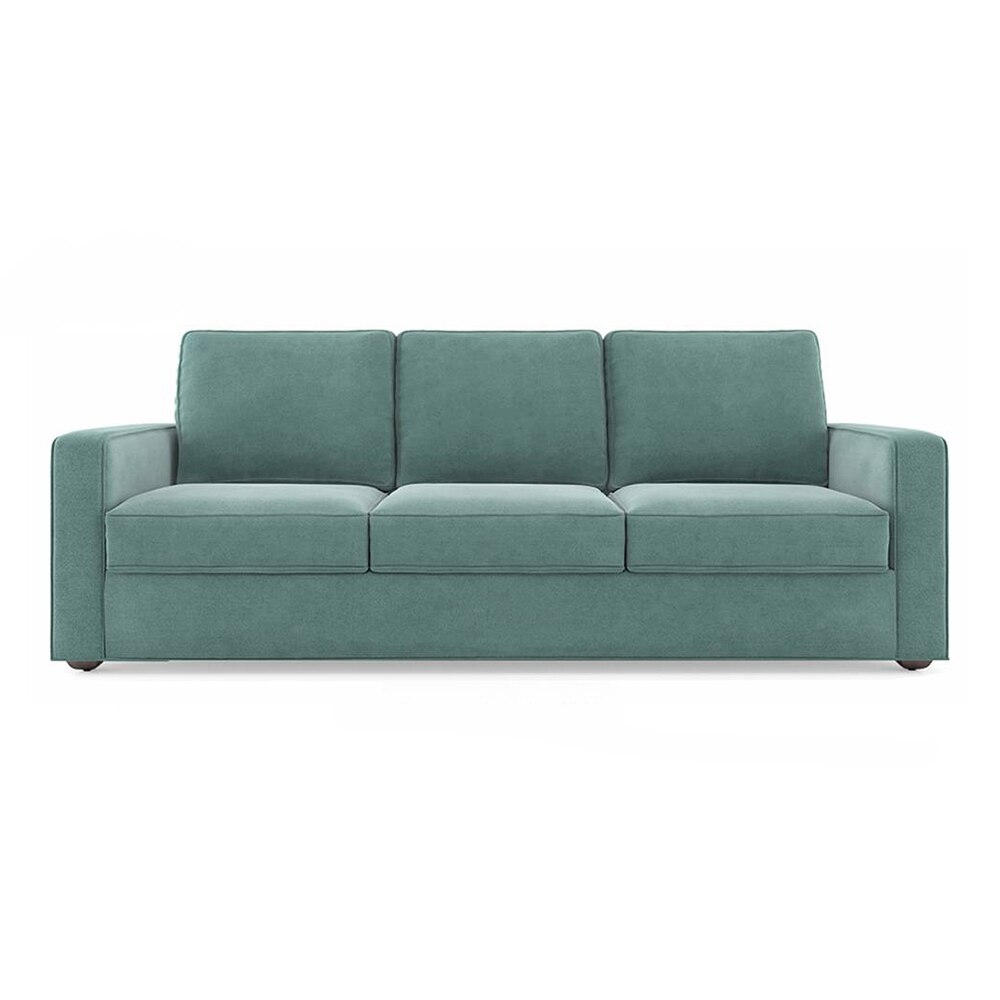 Apollo Sofa Set (Colour : Dusty Turquoise Velvet, Cushion : Hard, Back Type : Regular, Seater : 3+2+1)