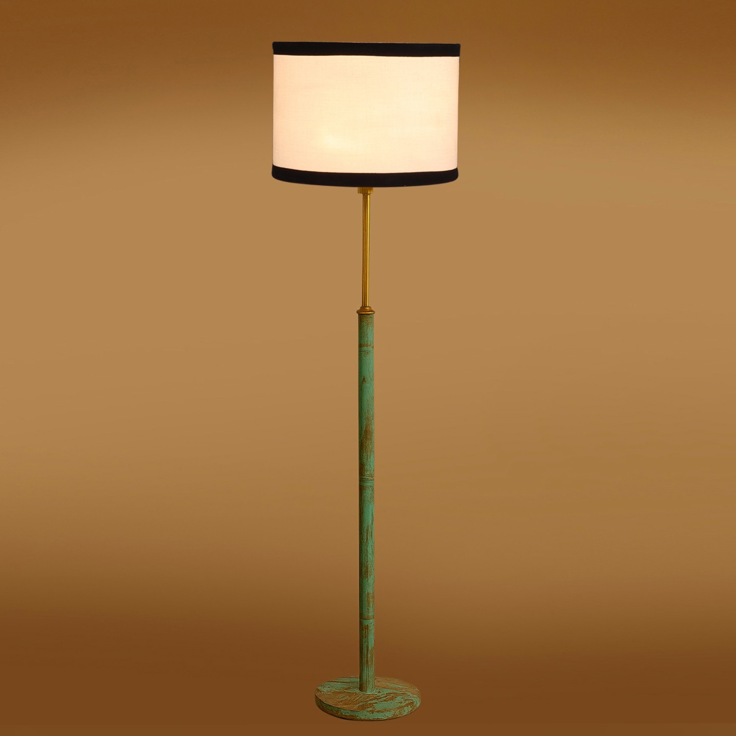 Devansh Wood & Metal Floor Lamp