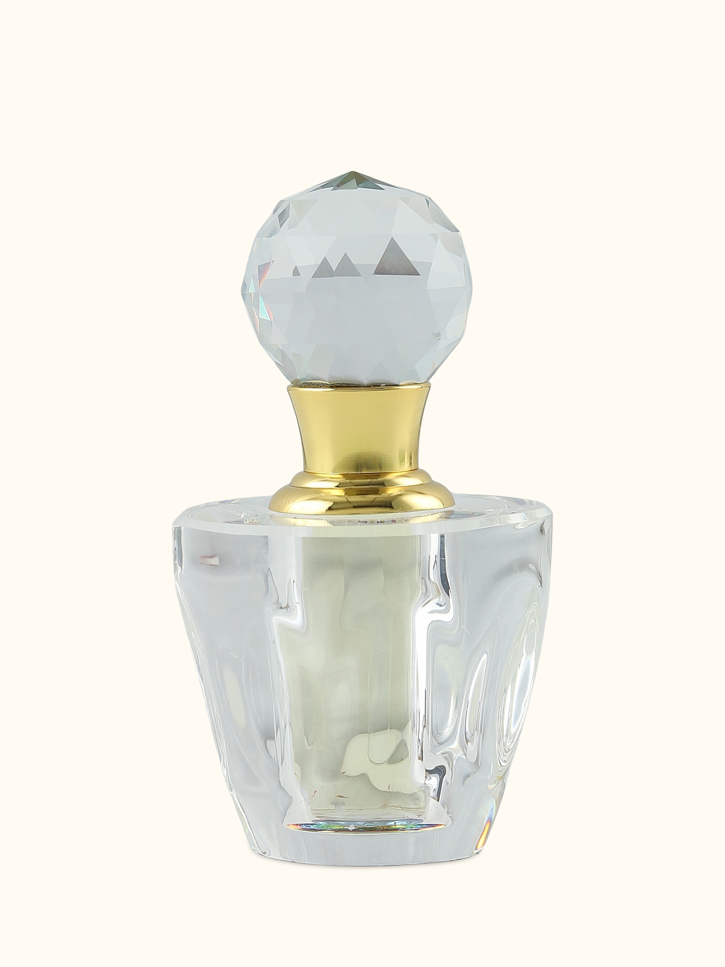 Front view of Attar Aab (Aqua) bottle highlighting its clear aquatic tones and elegant glass design