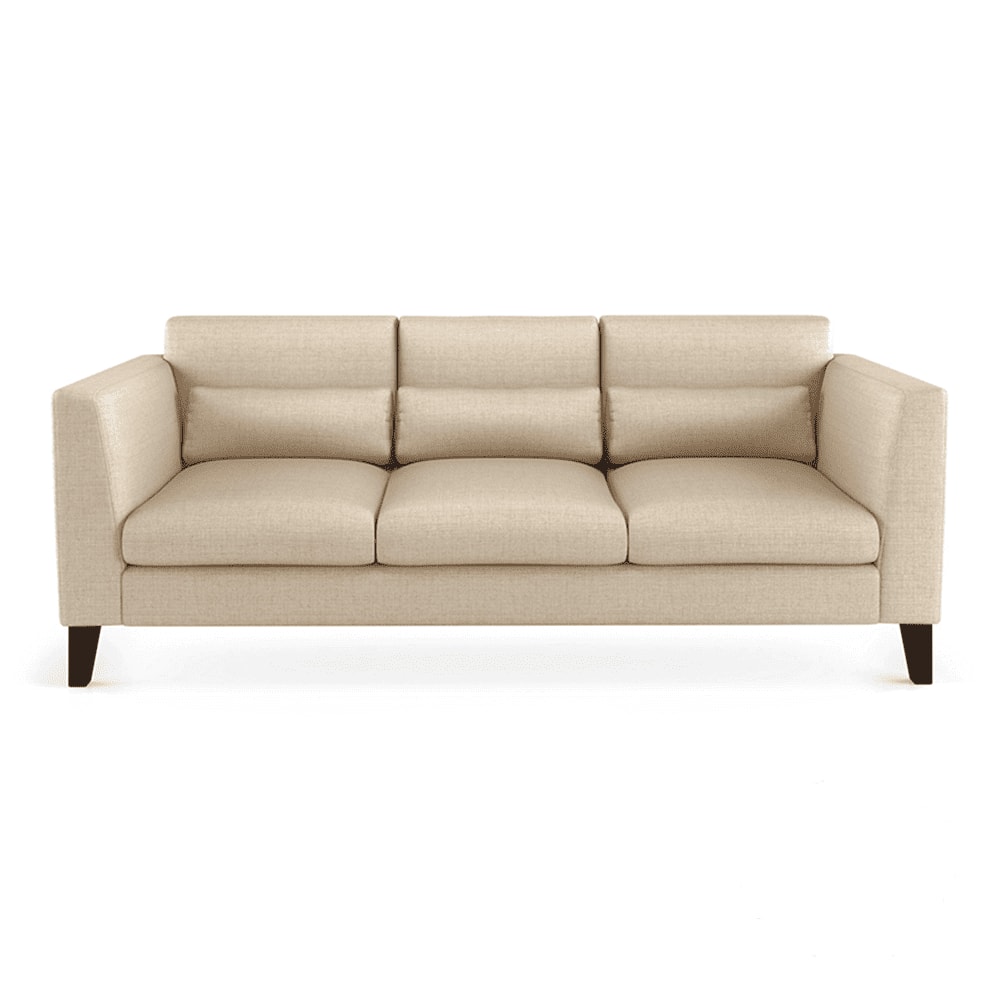 Lewis 3 Seater Fabric Sofa in Pearl Colour