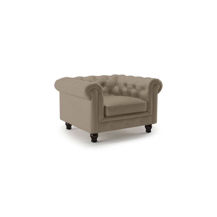 Winchester 1 Seater Leatherette Sofa in Cappuccino Colour