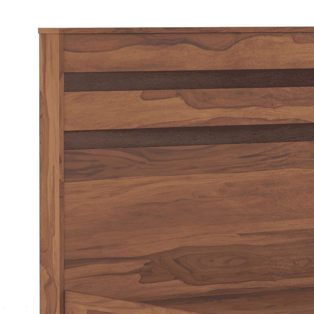 Rodrigues Queen Size Box Storage Bed In Sheesham Paper Finish