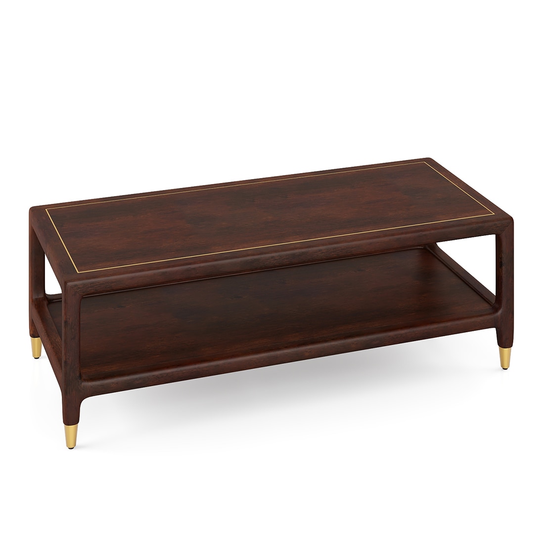 Sera Rectangular Solid Wood and Square Solid Wood Nested Coffee Table with Square Solid Wood Side Table in Walnut Finish-image-2