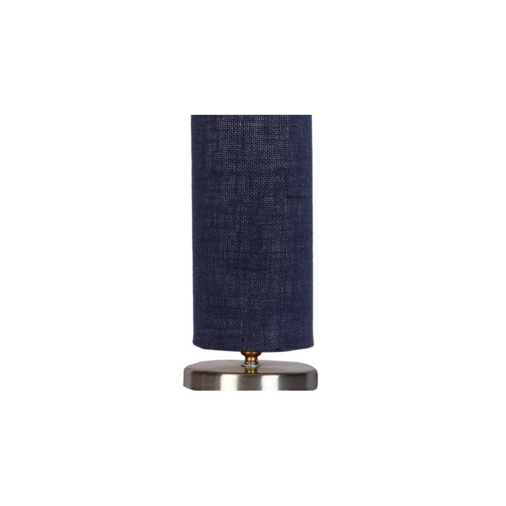 Blue Jute table lamp with Steel Base -12