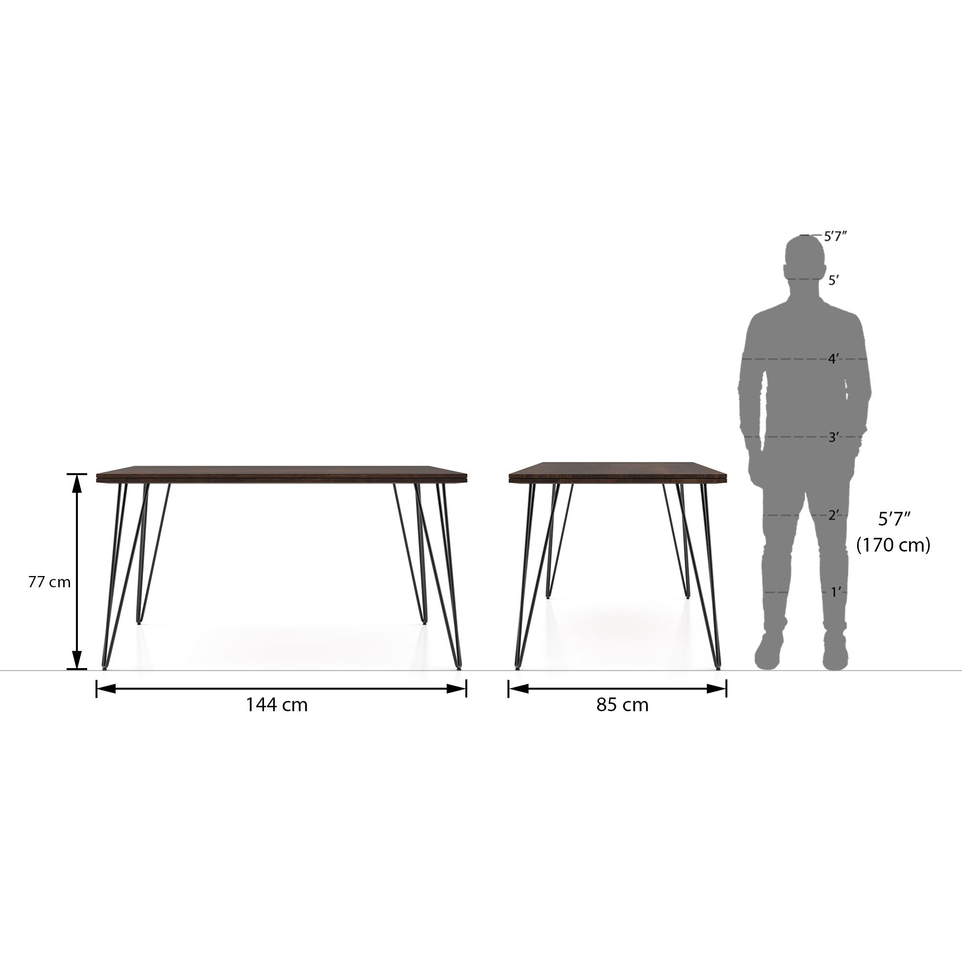 Dyson 6 Seater Dining Table In Mango Walnut Finish