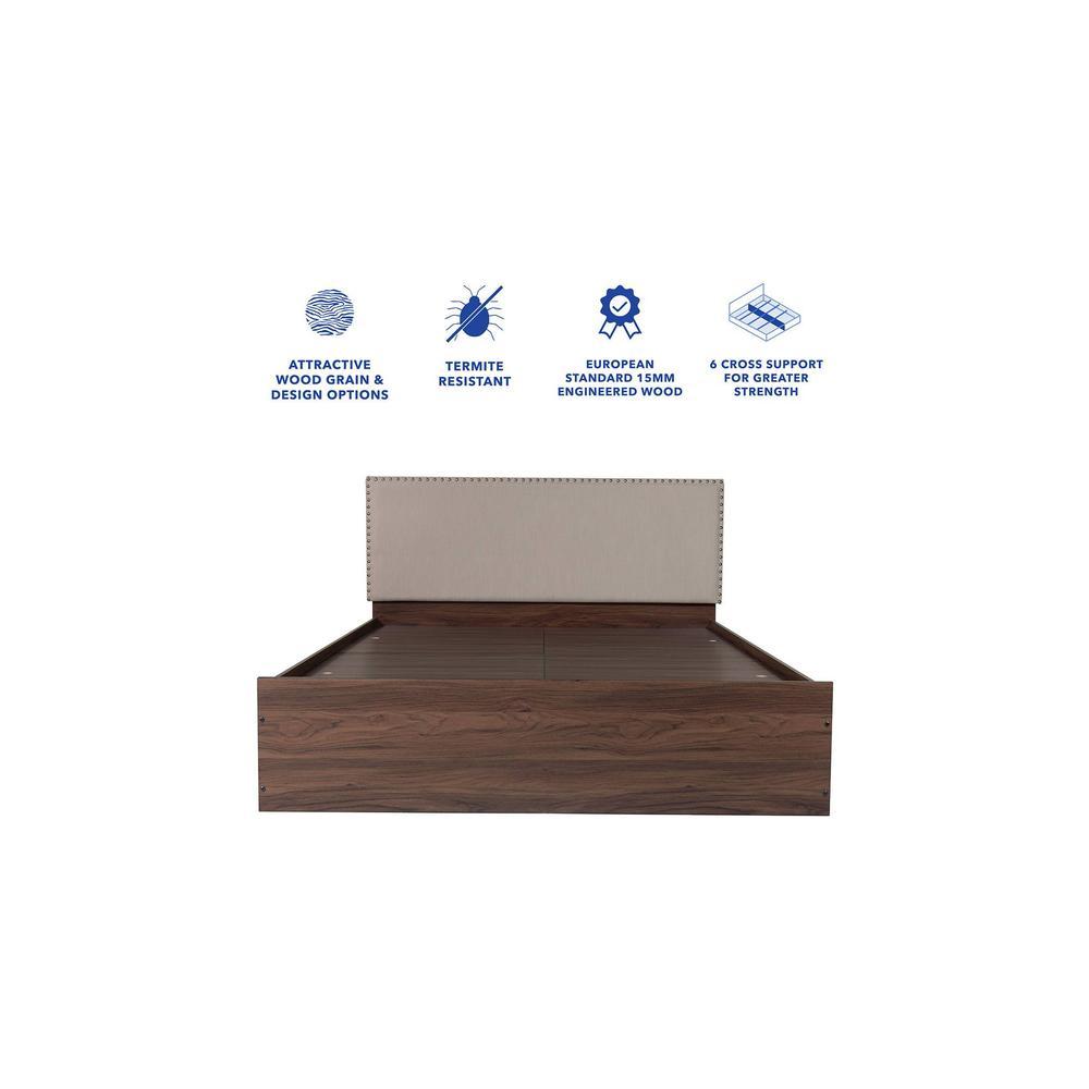 Yama Bed With Premium Leatherette Fabric And Box Storage Queen Bed