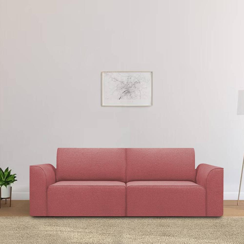 Cacef 3 Seater Pull Out Sofa cum Bed  in Pink Colour