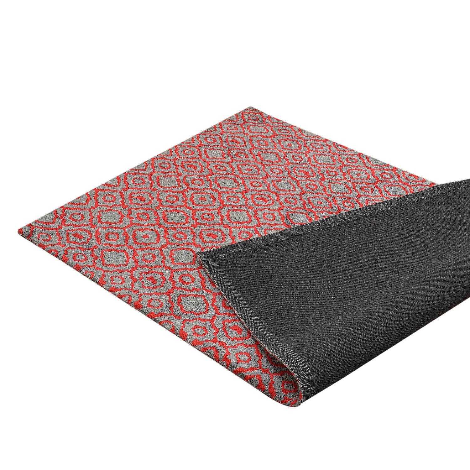 Multicolor Abstract Machine Made Polyester 6 X 9 Feet Carpet