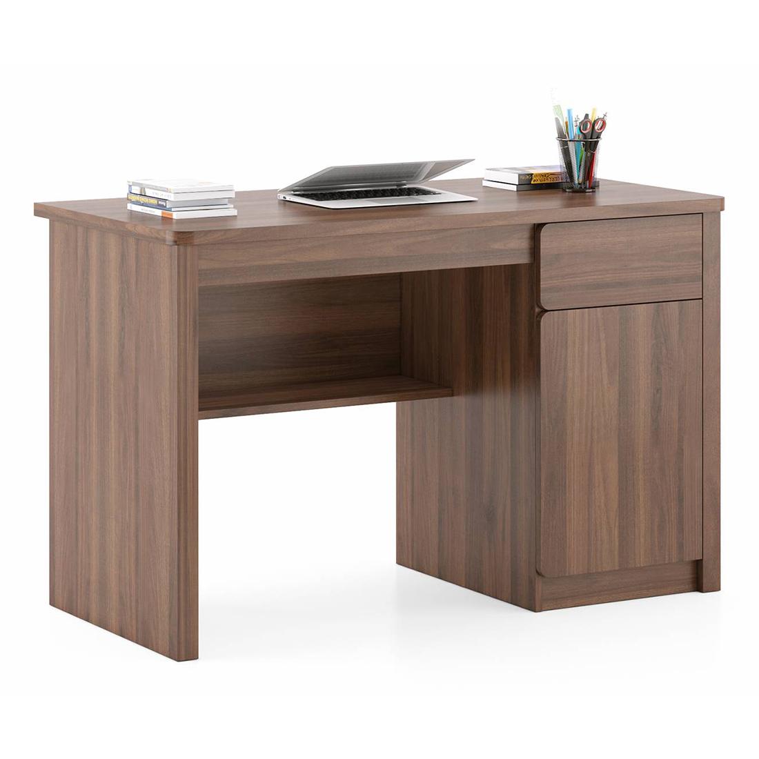 Graham Engineered Wood Study Table in Classic Walnut Finish