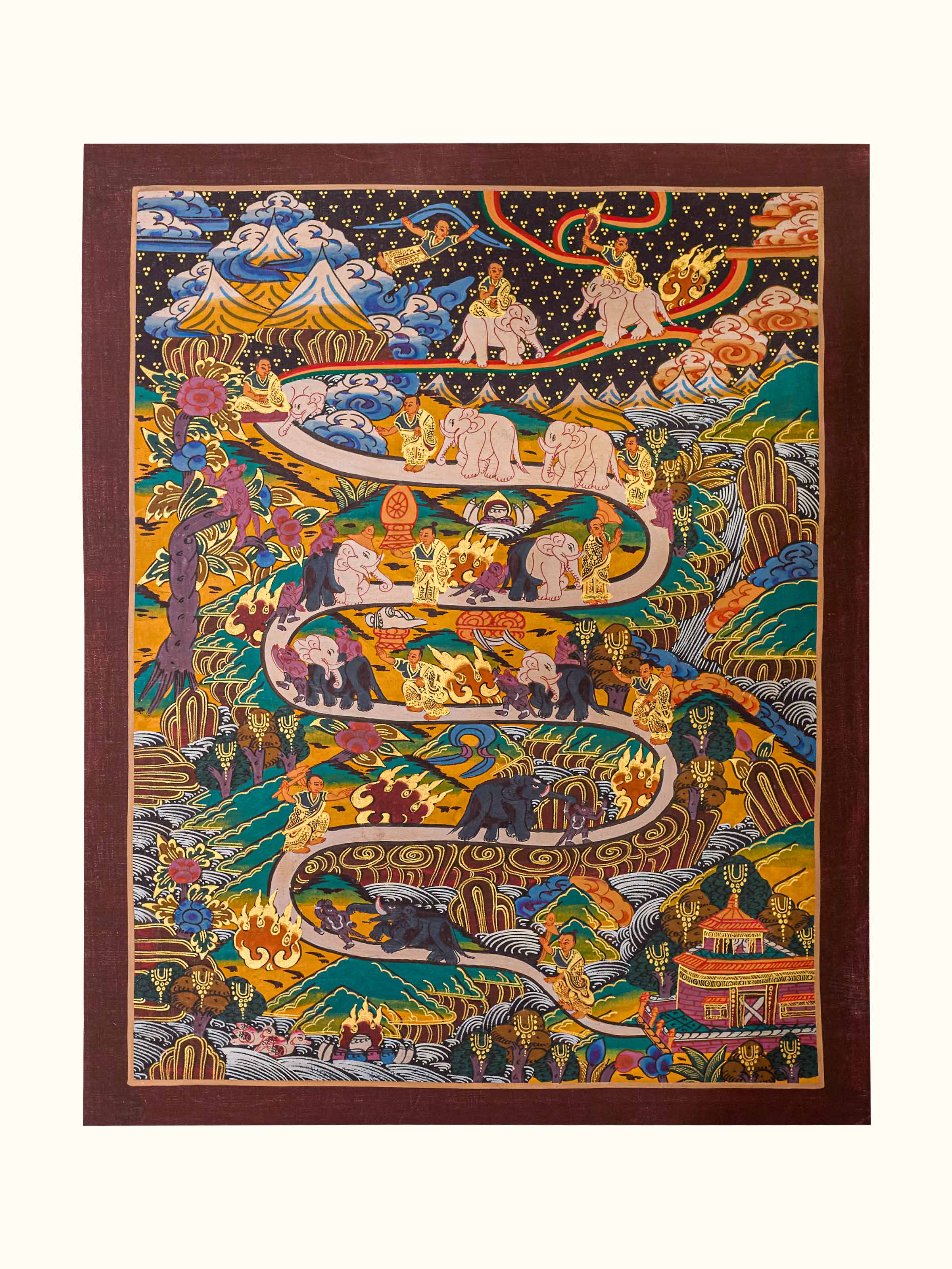 Way to Nirvana Thangka Painting