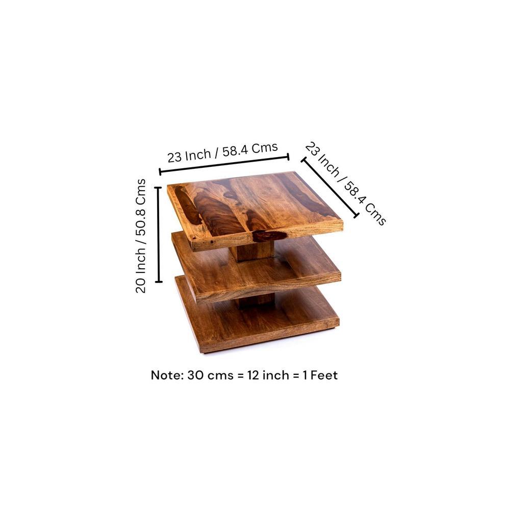 Thames Sheesham Wood Coffee Table In Teak Finish