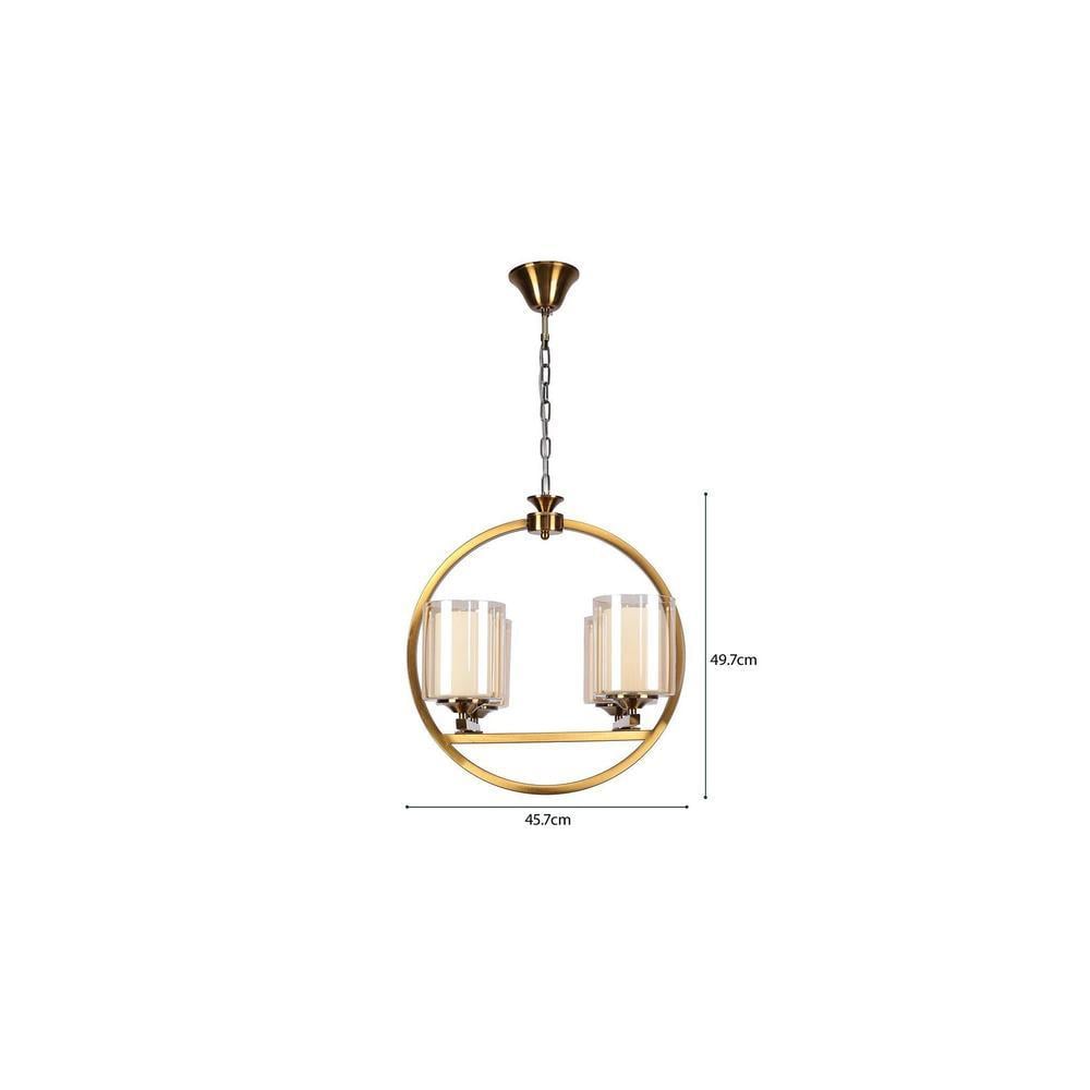 Masakee Four Light Brass Finish Contemporary Chandelier