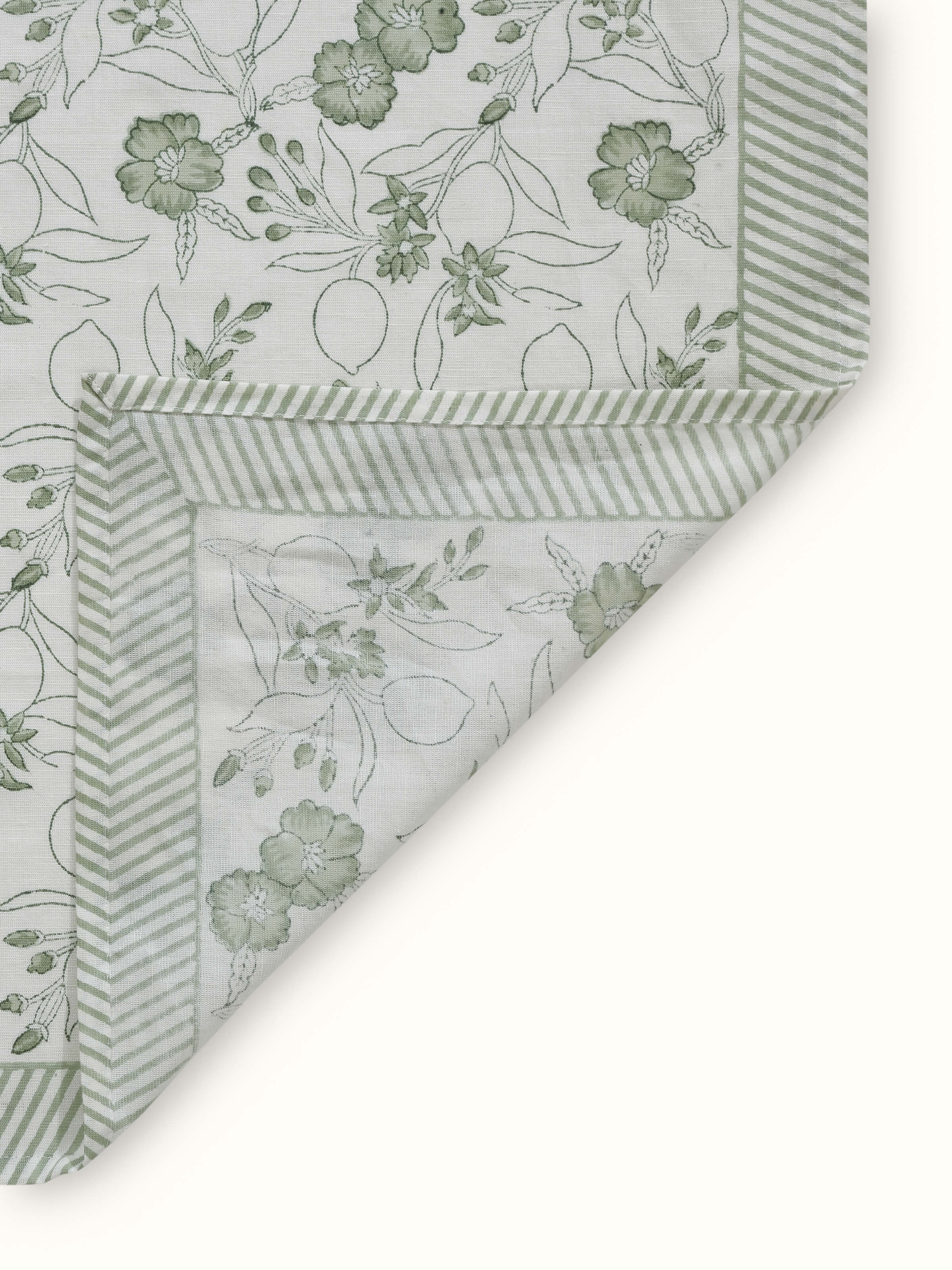 Detailed shot of the block print craftsmanship