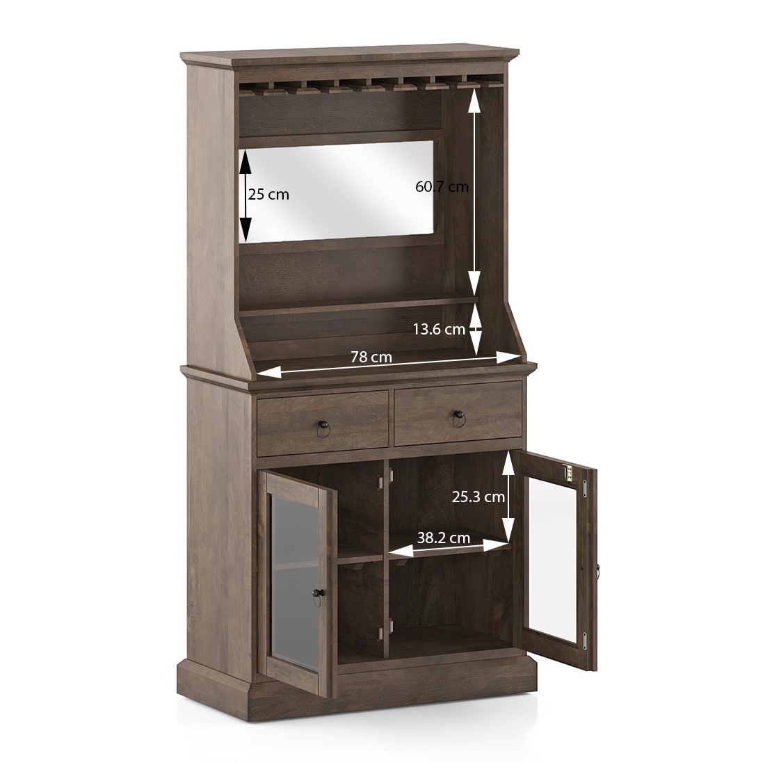 Riveria Bar Cabinet - Finish Danish walnut