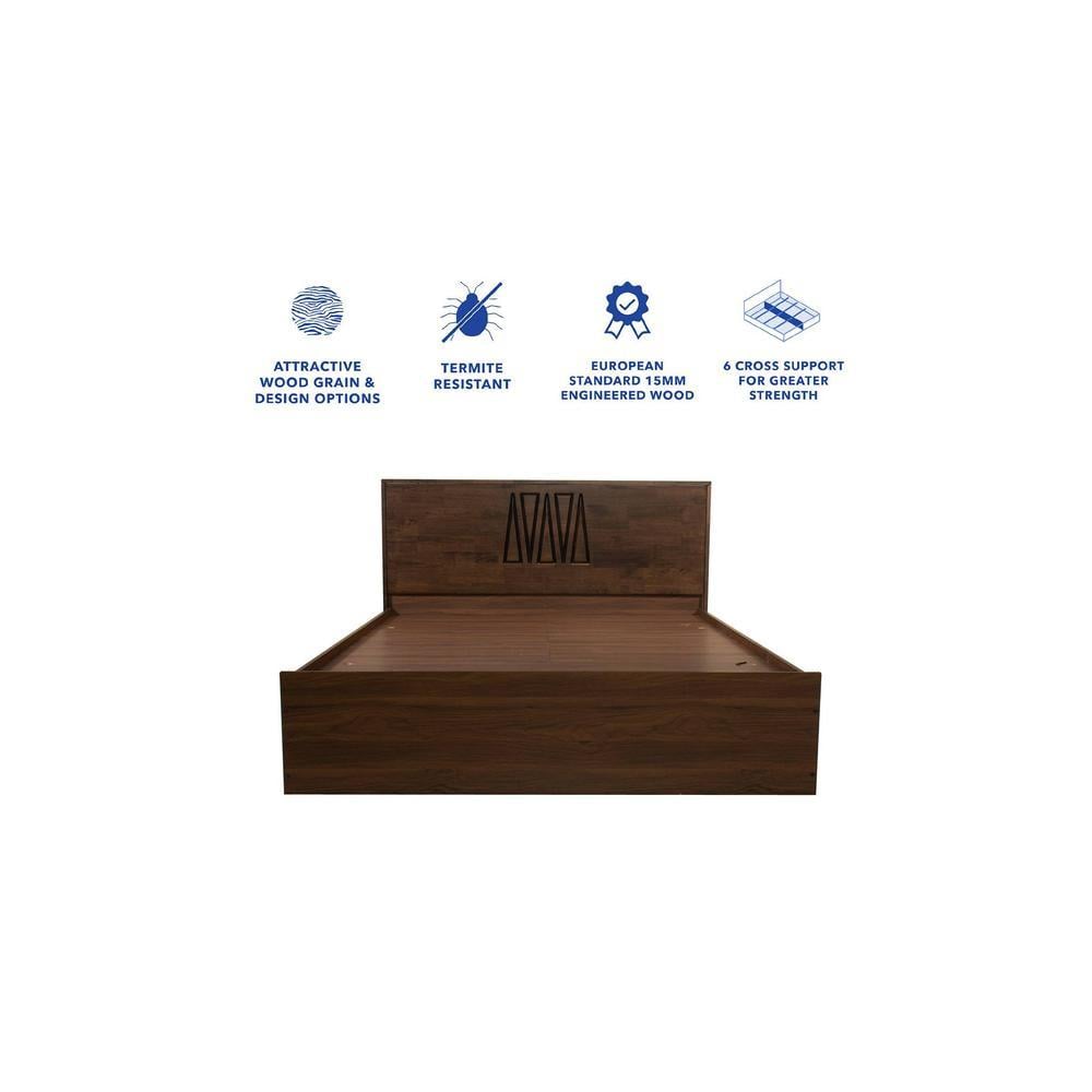 Graces Solidwood Headbord With Box Storage Queen Bed