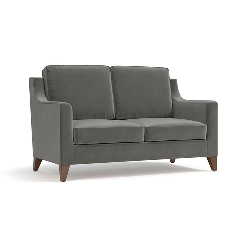 Abbey Sofa Set (Colour : Ash Grey Velvet, Cushion : Hard, Seater : 3+2+1)