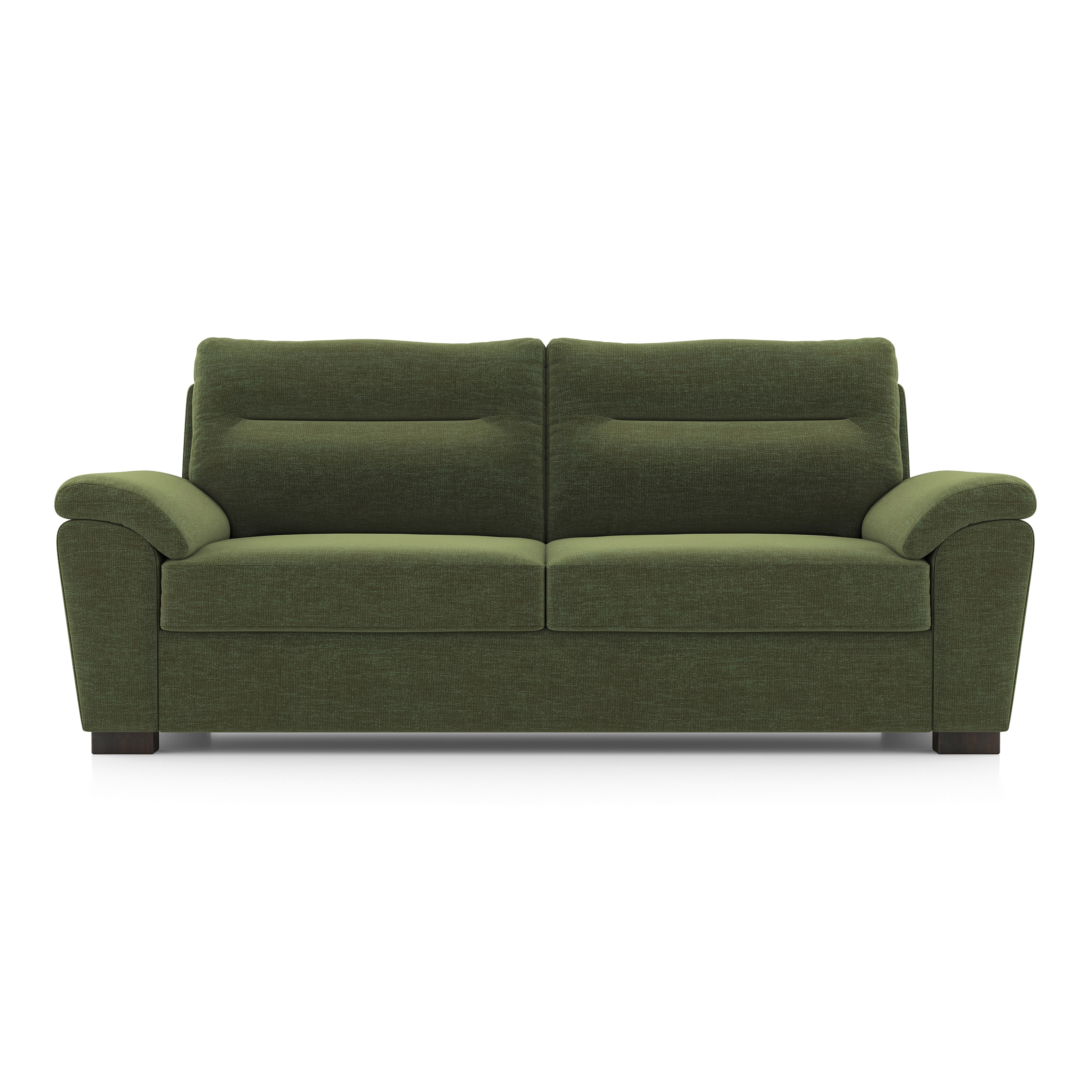 Adelaide Premium 3 Seater Fabric Sofa In Moss Green