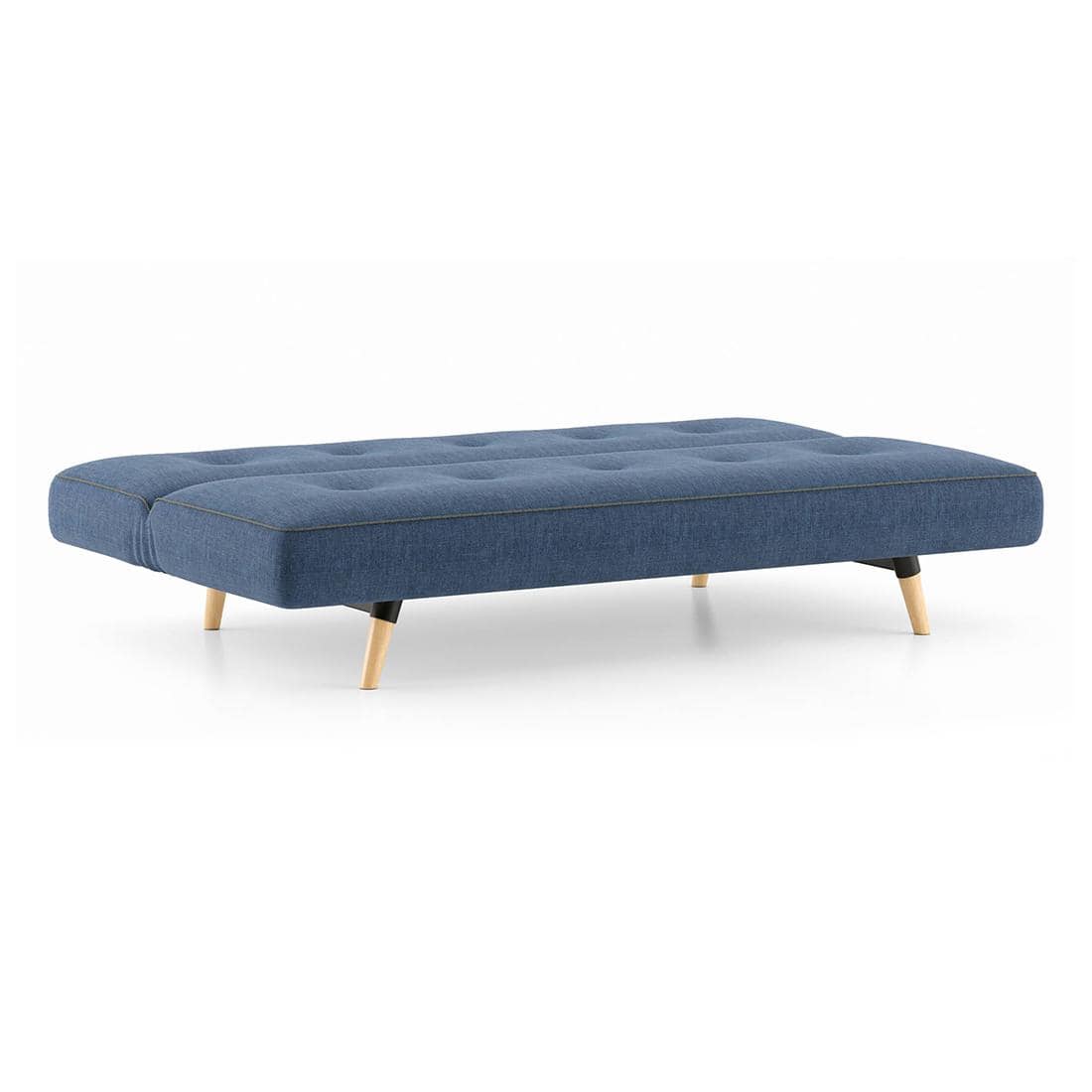 Zehnloch 3 Seater Click Clack Sofa cum Bed In Midnight Indigo Blue Colour
