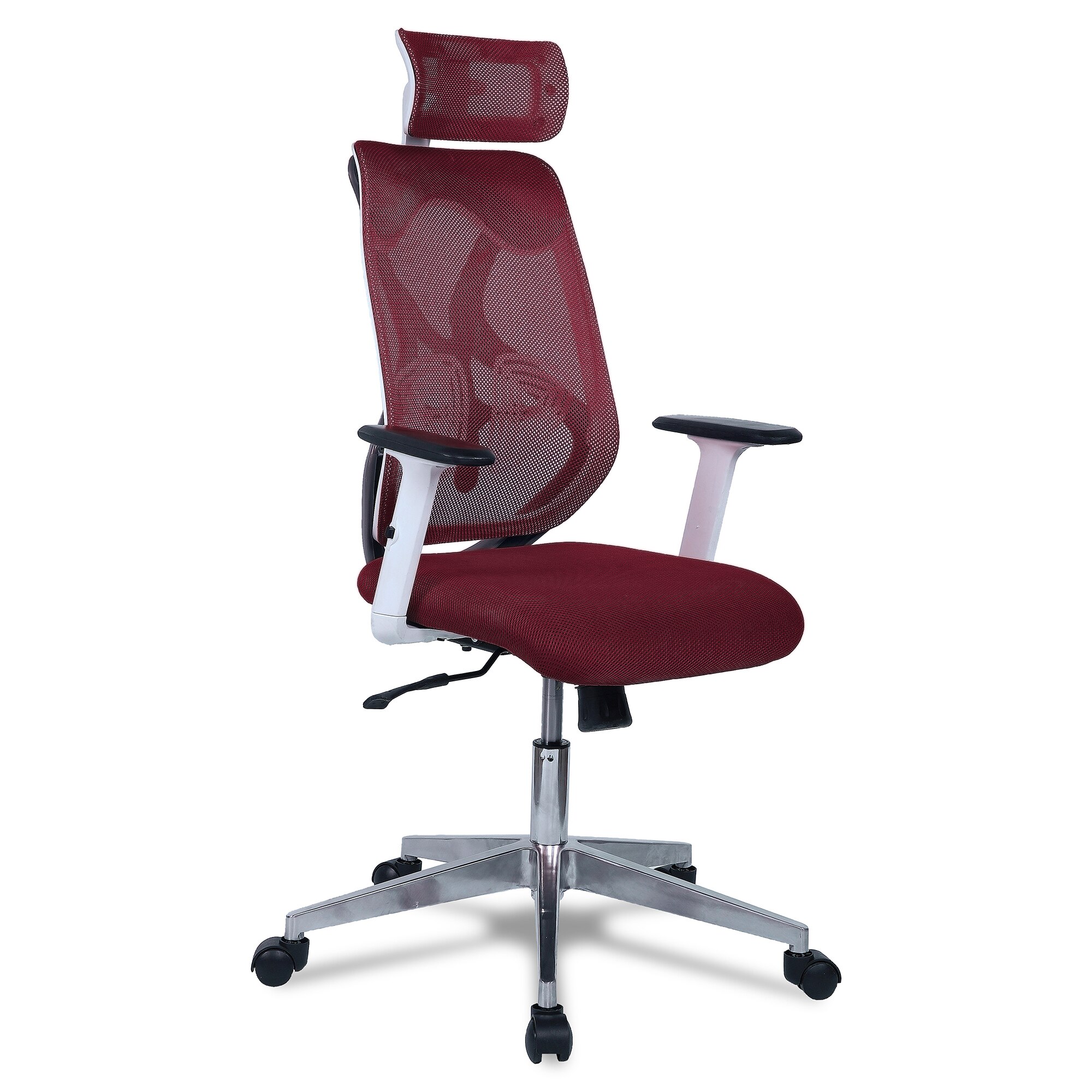 Wiweangs High Back Ergonomic Chair in Maroon Colour