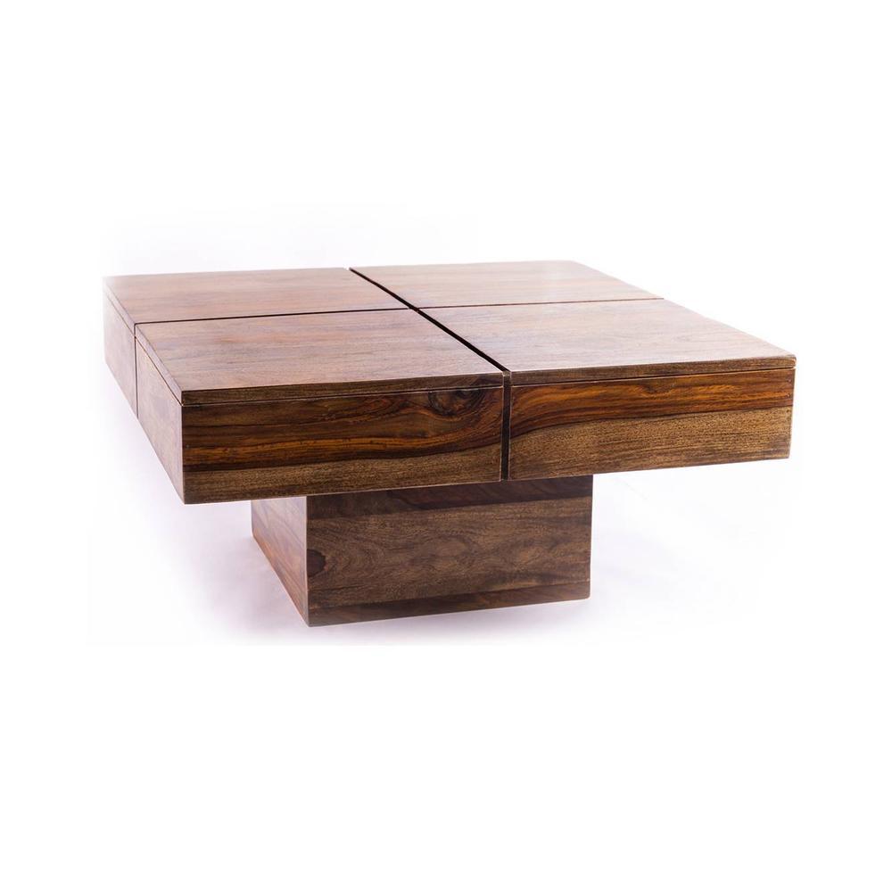 Arnel Coffee Table - Teak  Finish