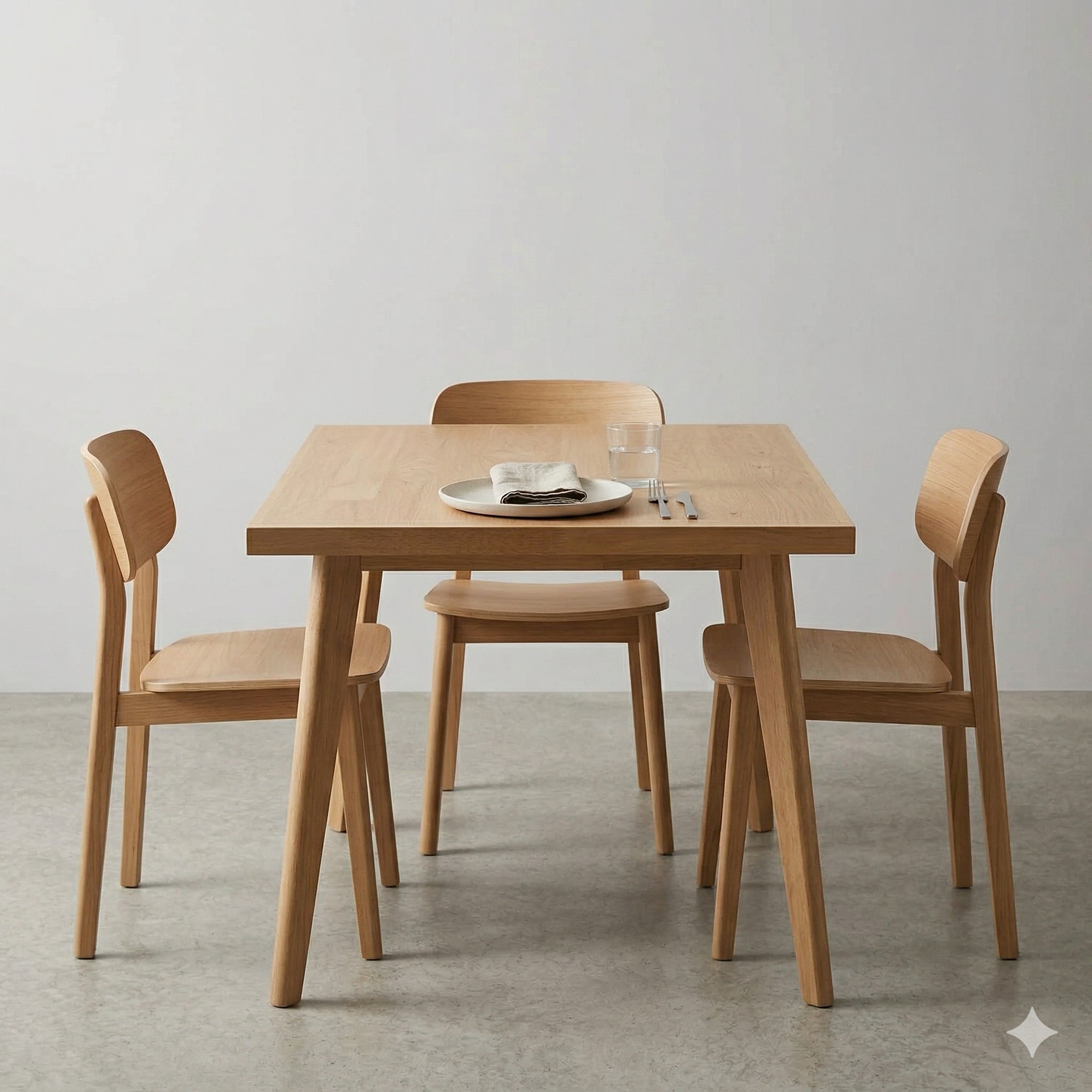 Scandinavian Loftus Small Dining Table Brown Natural Wood Finish - Nestnordic